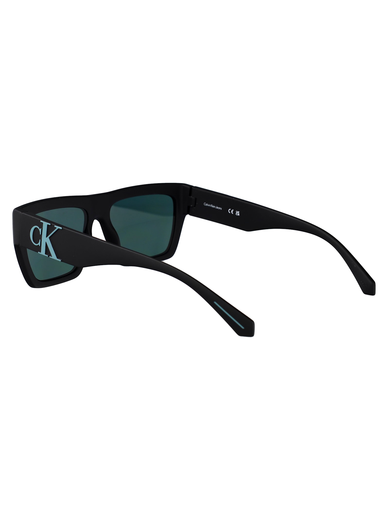 Calvin Klein Jeans Est.1978 Calvin Klein Jeans Matte Black Metal Sunglasses In Black