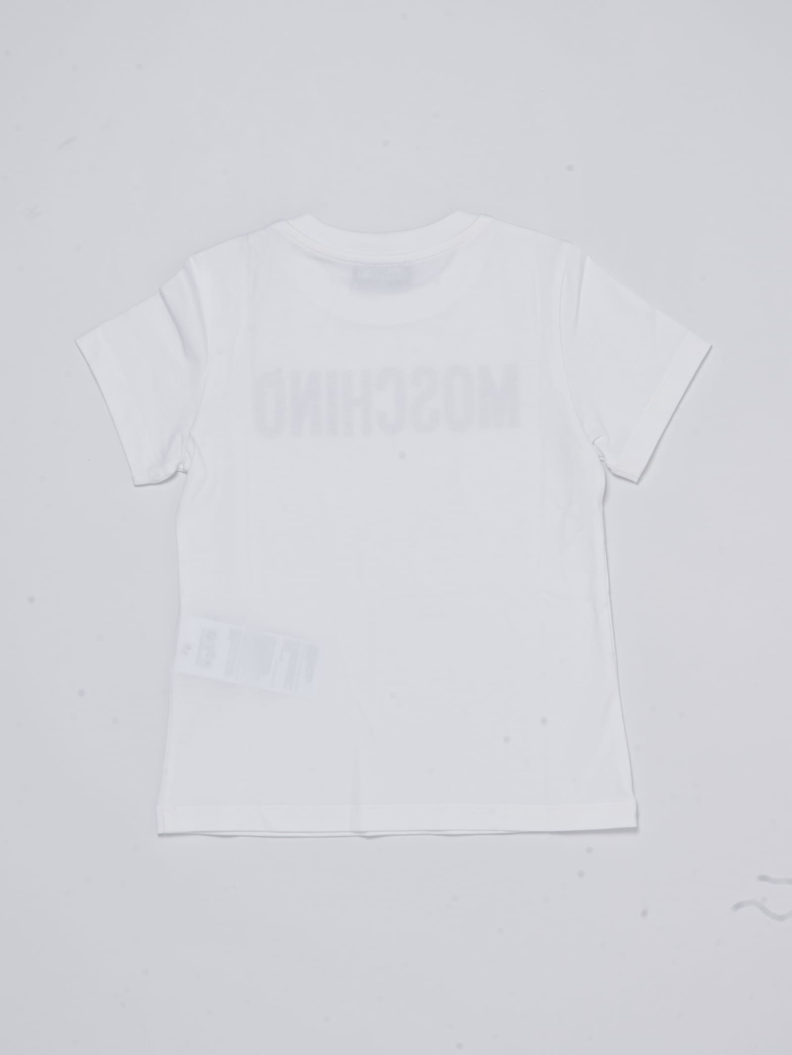 Shop Moschino T-shirt T-shirt In Bianco Ottico