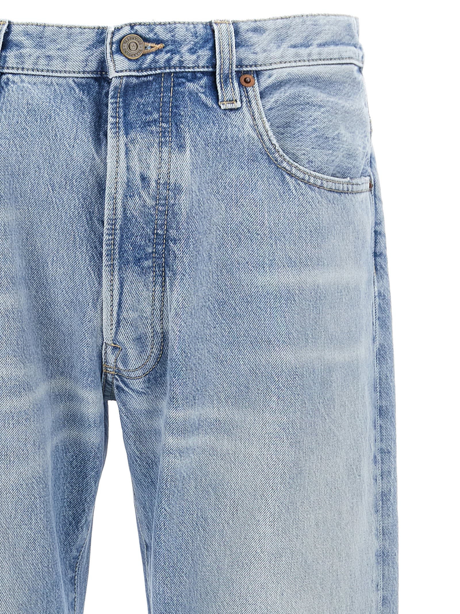 Valentino Men's Straight-leg Jeans In Light Blue