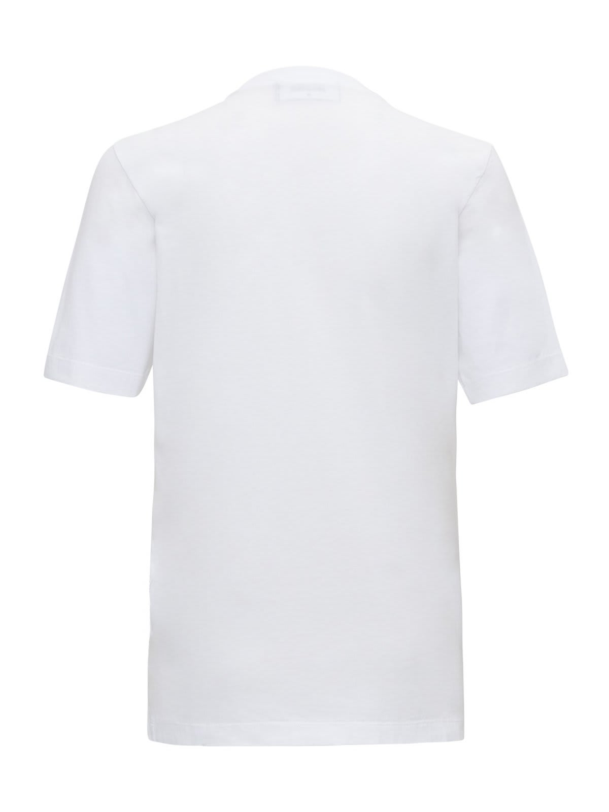 Shop Dsquared2 Logo Printed Crewneck T-shirt In Bianco