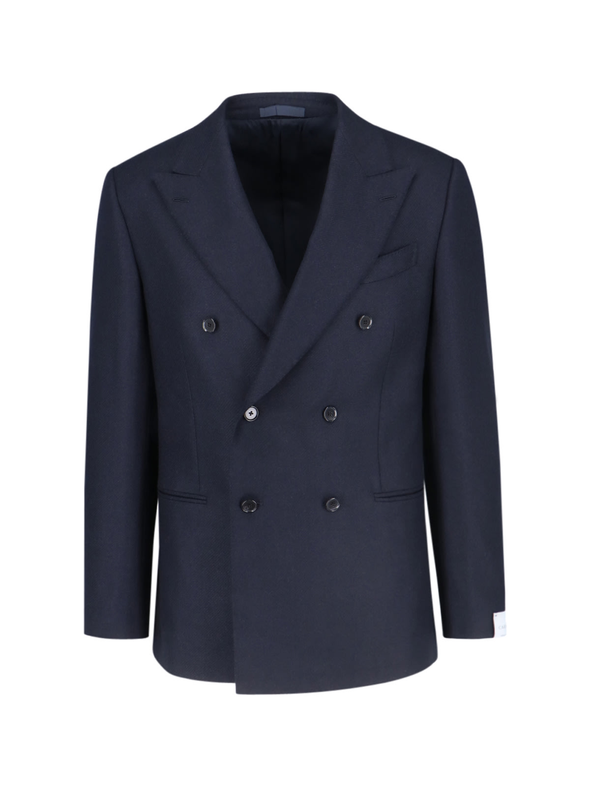 Shop Caruso Norma Double-breasted Jacket In Blue