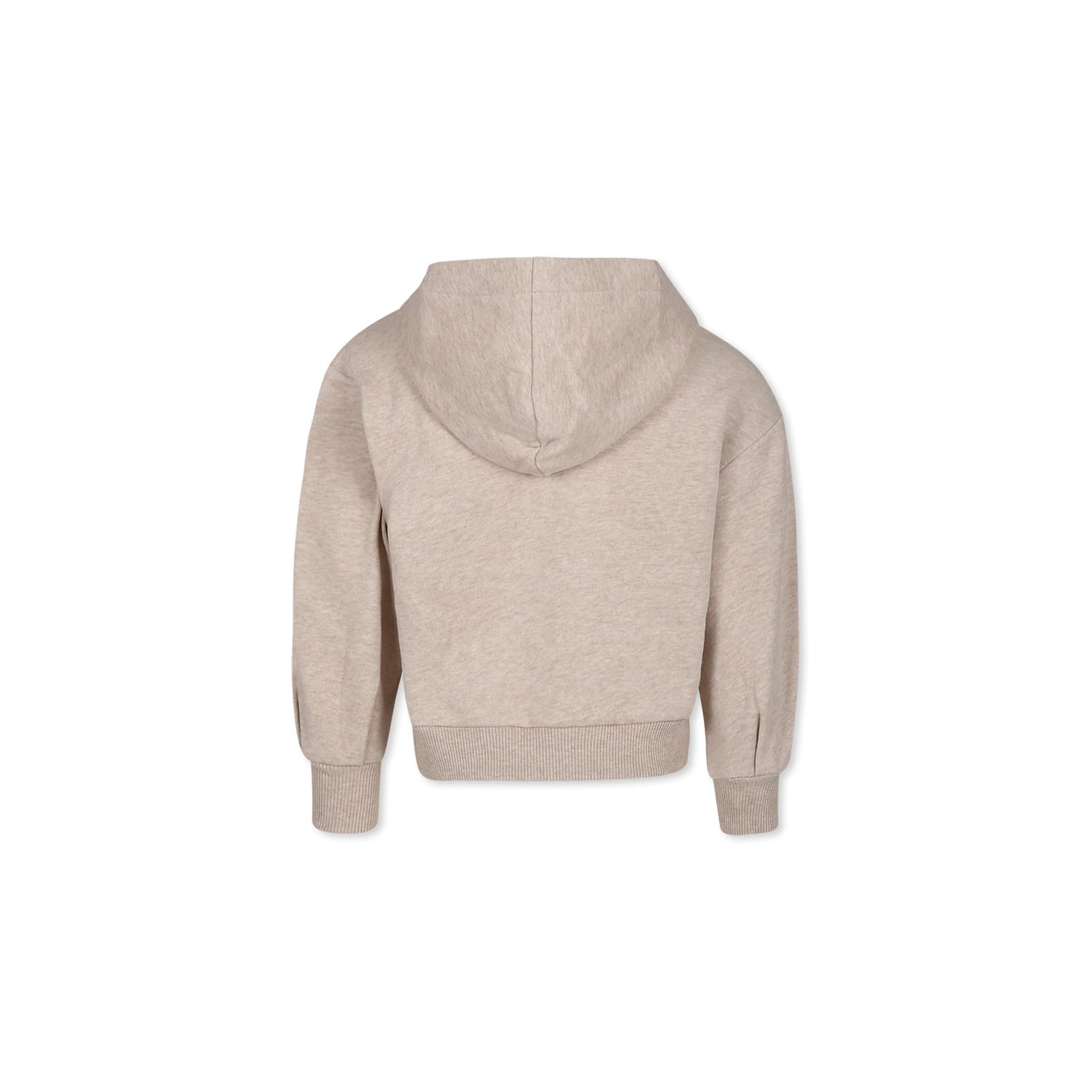 Shop Chloé Beige Sweatshirt For Girl With Embroidery And Logo