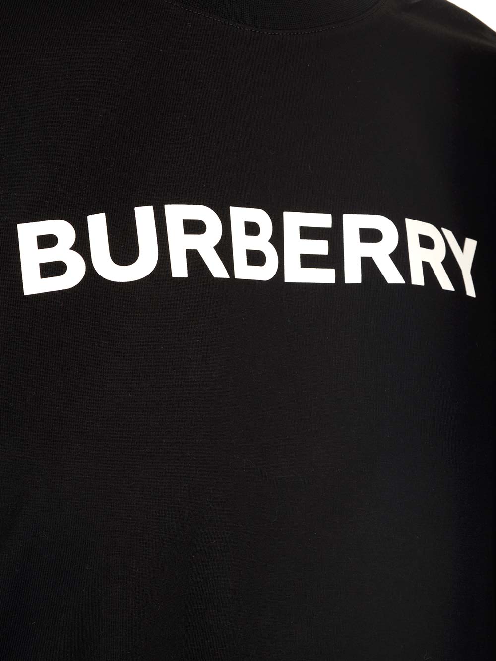 BURBERRY COTTON T-SHIRT WITH FRONTAL LOGO