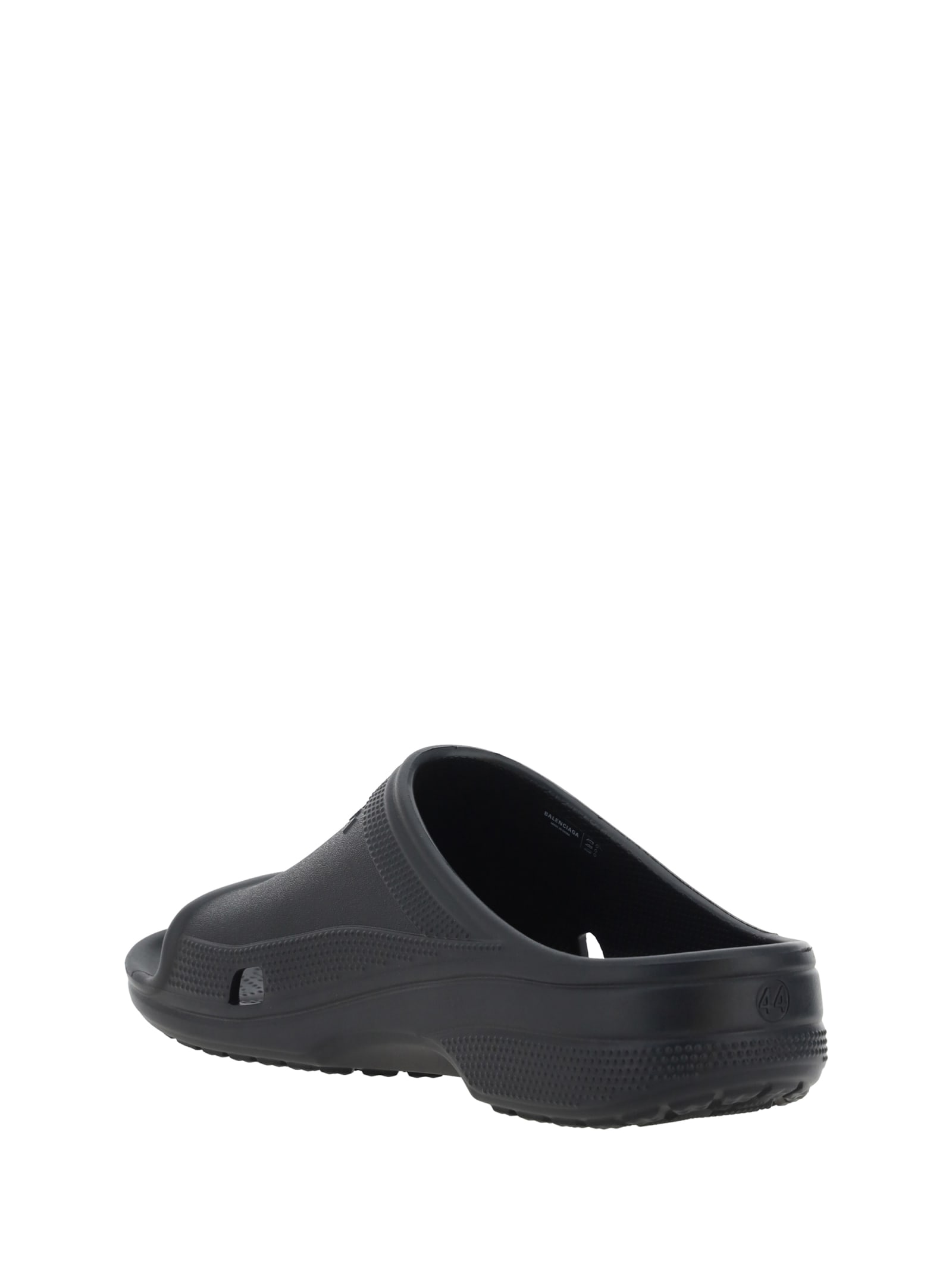Balenciaga Lightweight Open Toe Textured Sole Sandals In Black