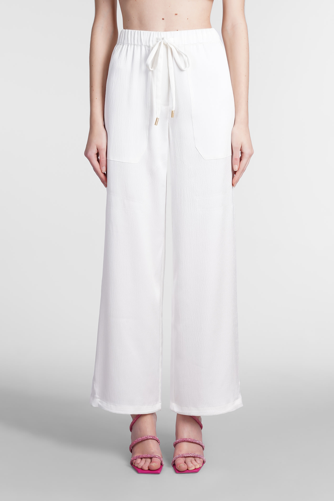 Cult Gaia Minaya Pants In White Polyester