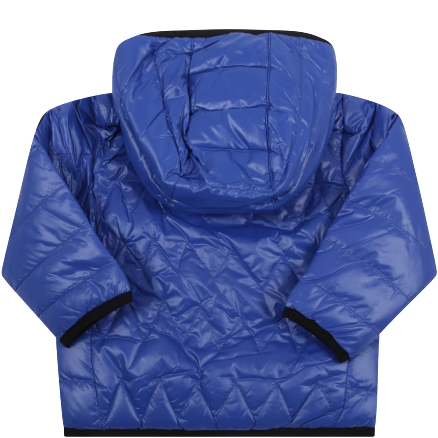 Shop Hugo Boss Reversible Jacket For Baby Boy In Blue