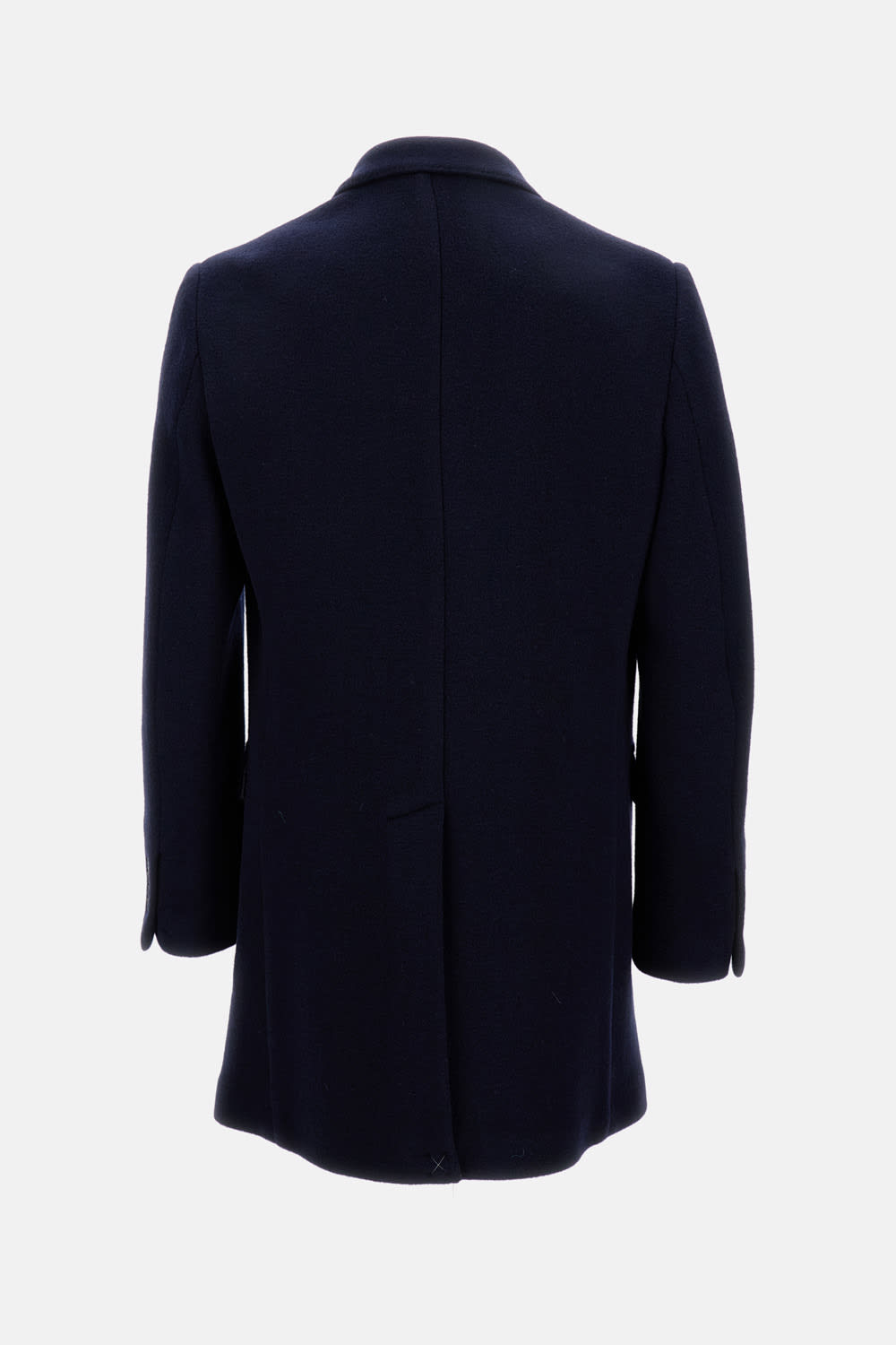 Fay Double Breasted Coat In Blue