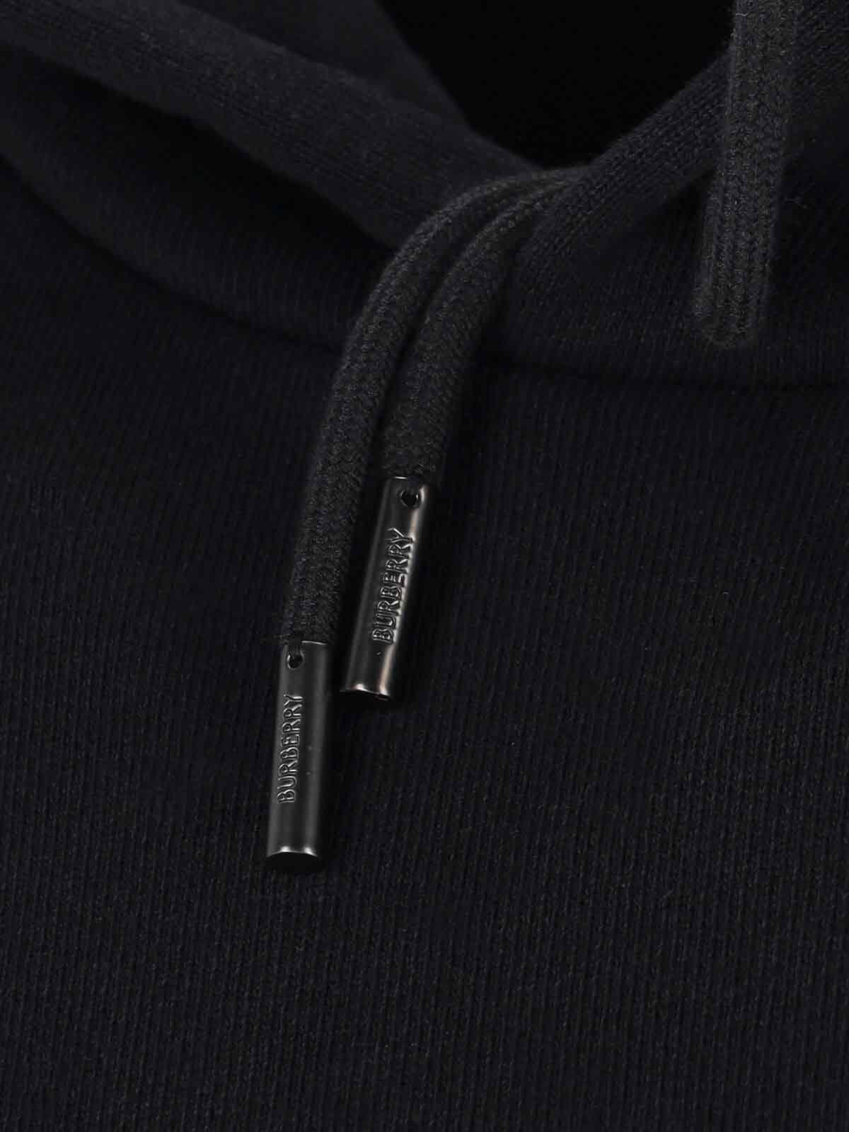 Burberry Simon Hoodie With Front Pocket And Hood In Blue