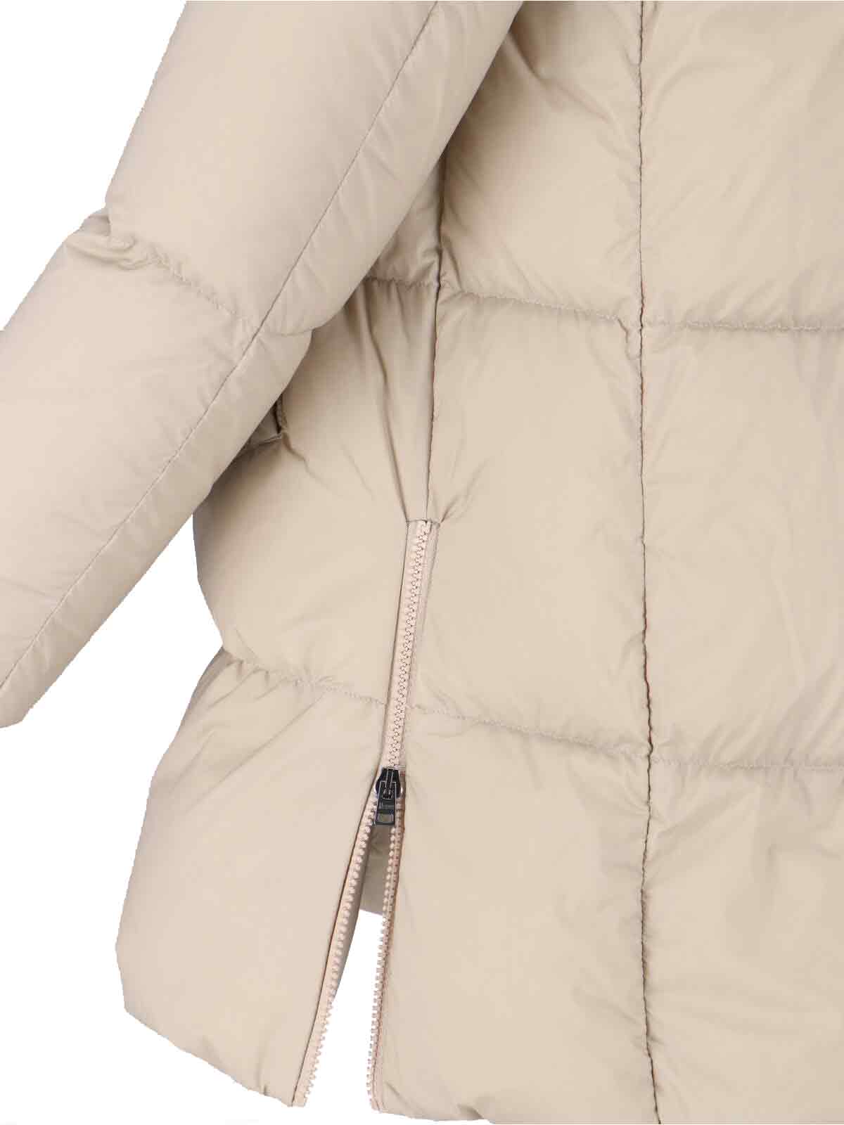 Herno Flared Down Jacket In Neutral