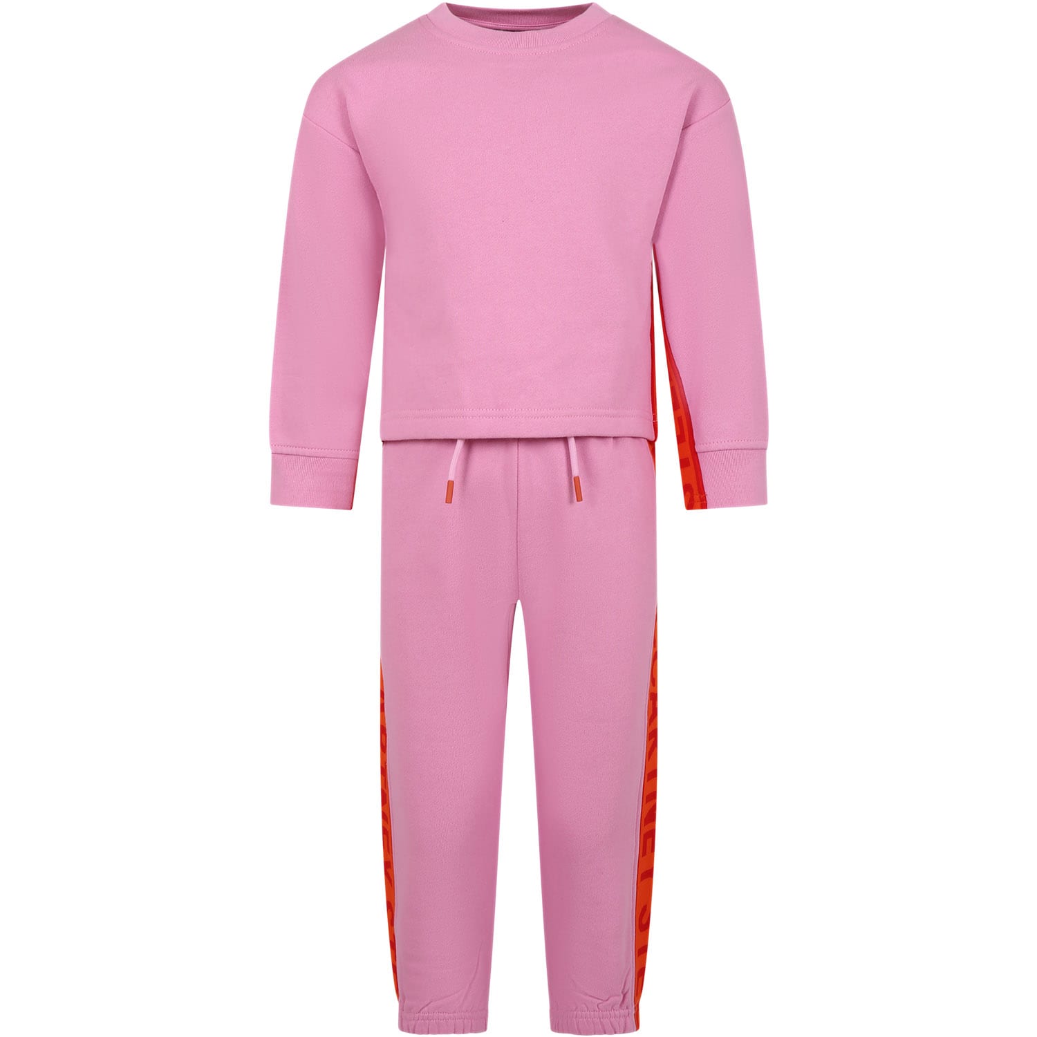 Stella Mccartney Kids' Pink Outfit For Girl With Logo