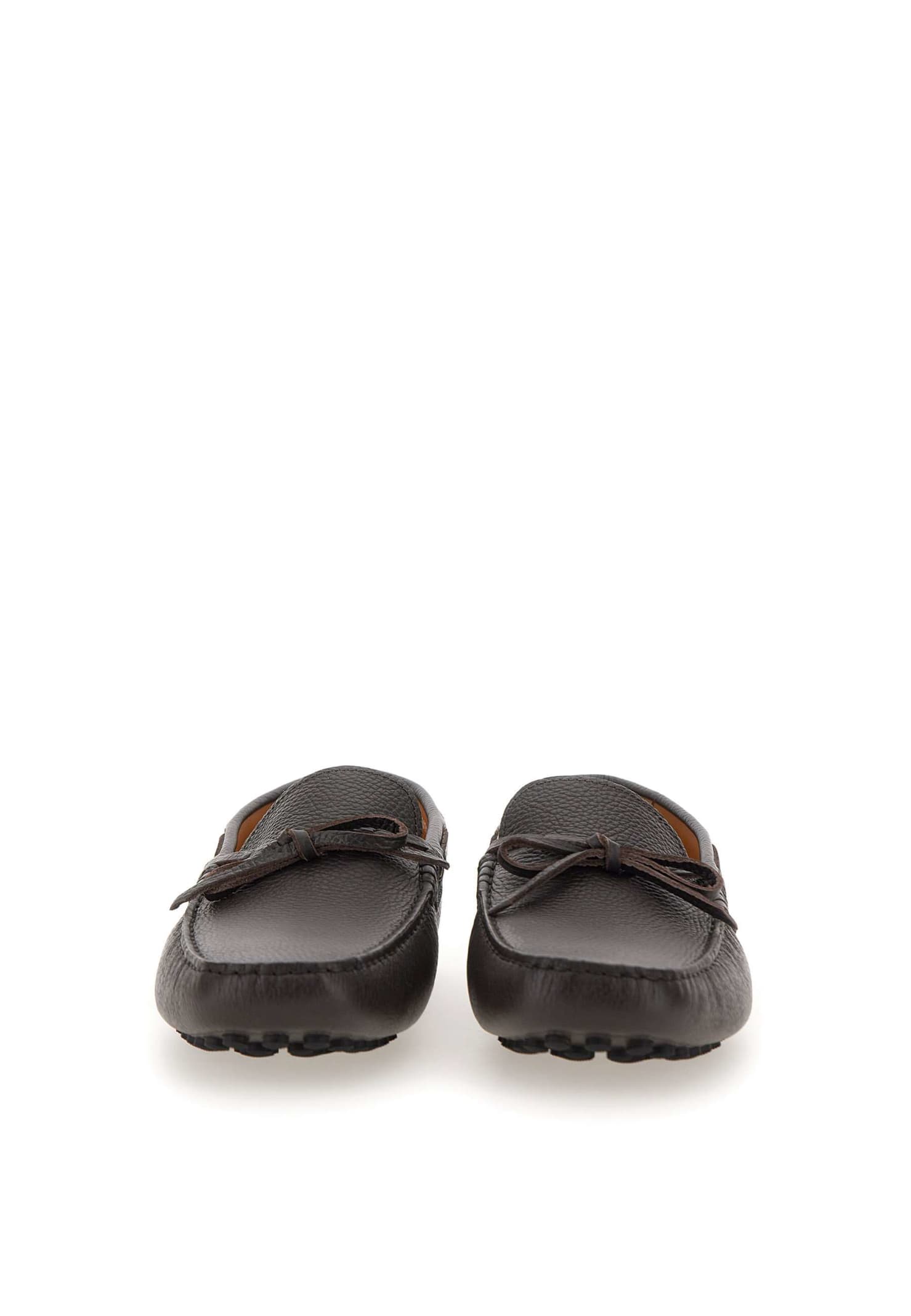 Shop Doucal's Leather Moccasin In Brown