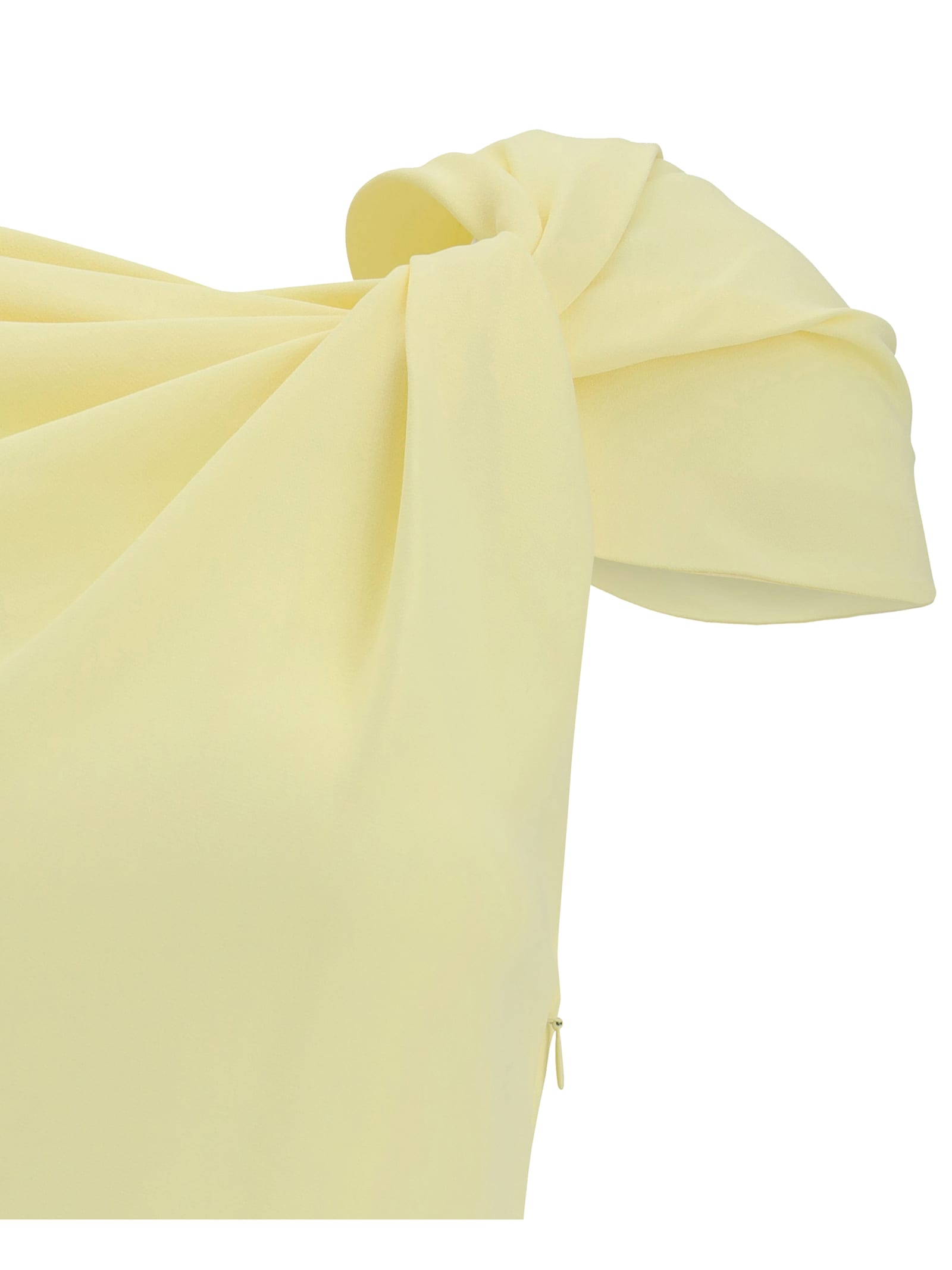 Givenchy Women Draped Midi Cady Dress In Yellow
