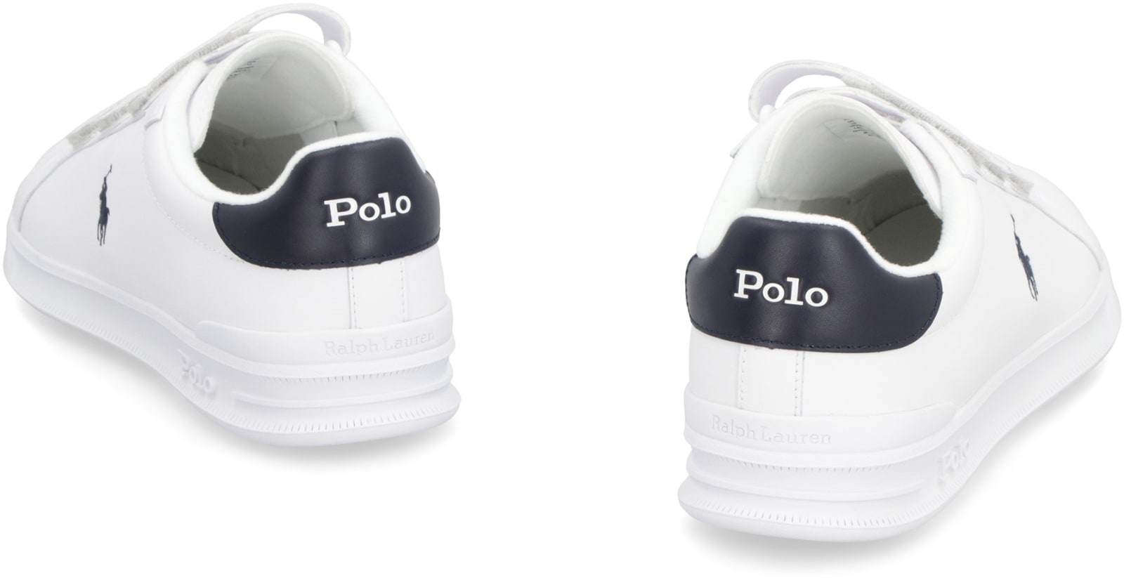 Shop Polo Ralph Lauren Leather Low-top Sneakers In White