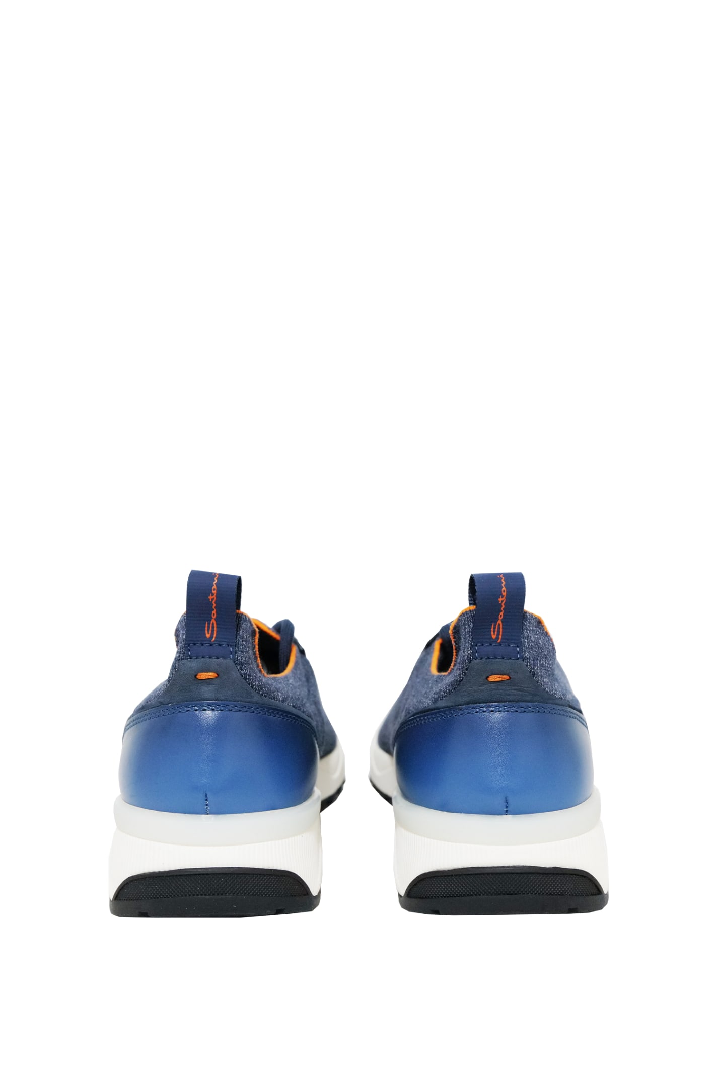 Shop Santoni Sneakers In Blue