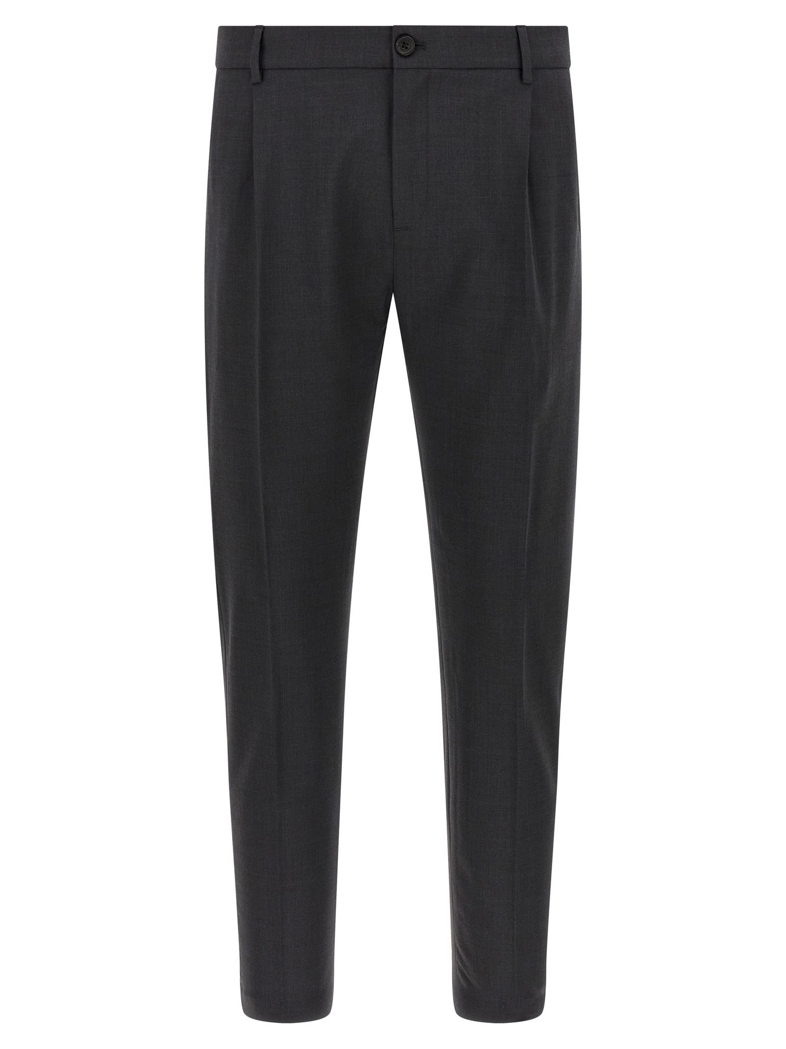 Department Five Pleated-wool Trousers In Blue