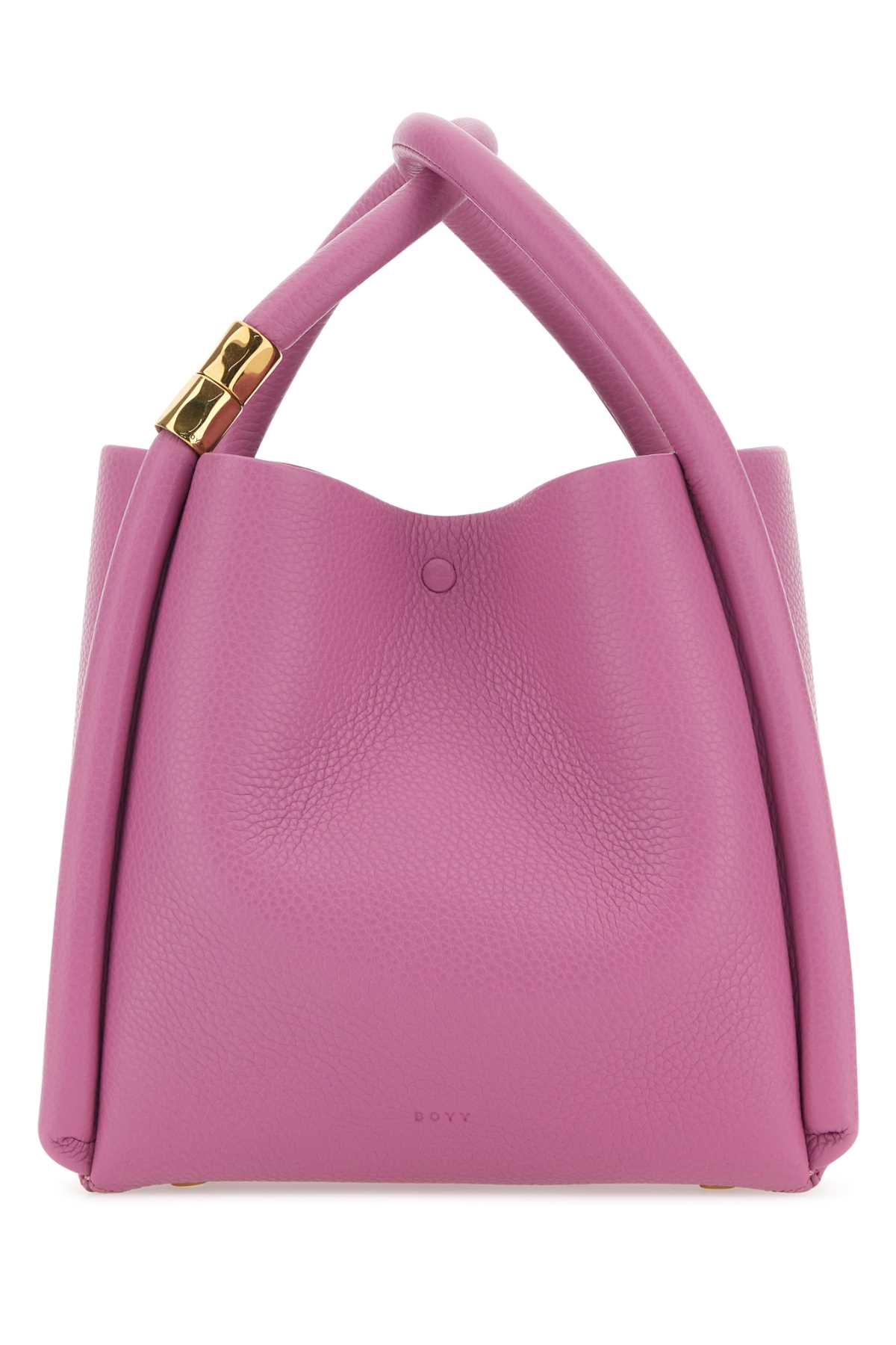 Dark Pink Leather Lotus 20 Handbag