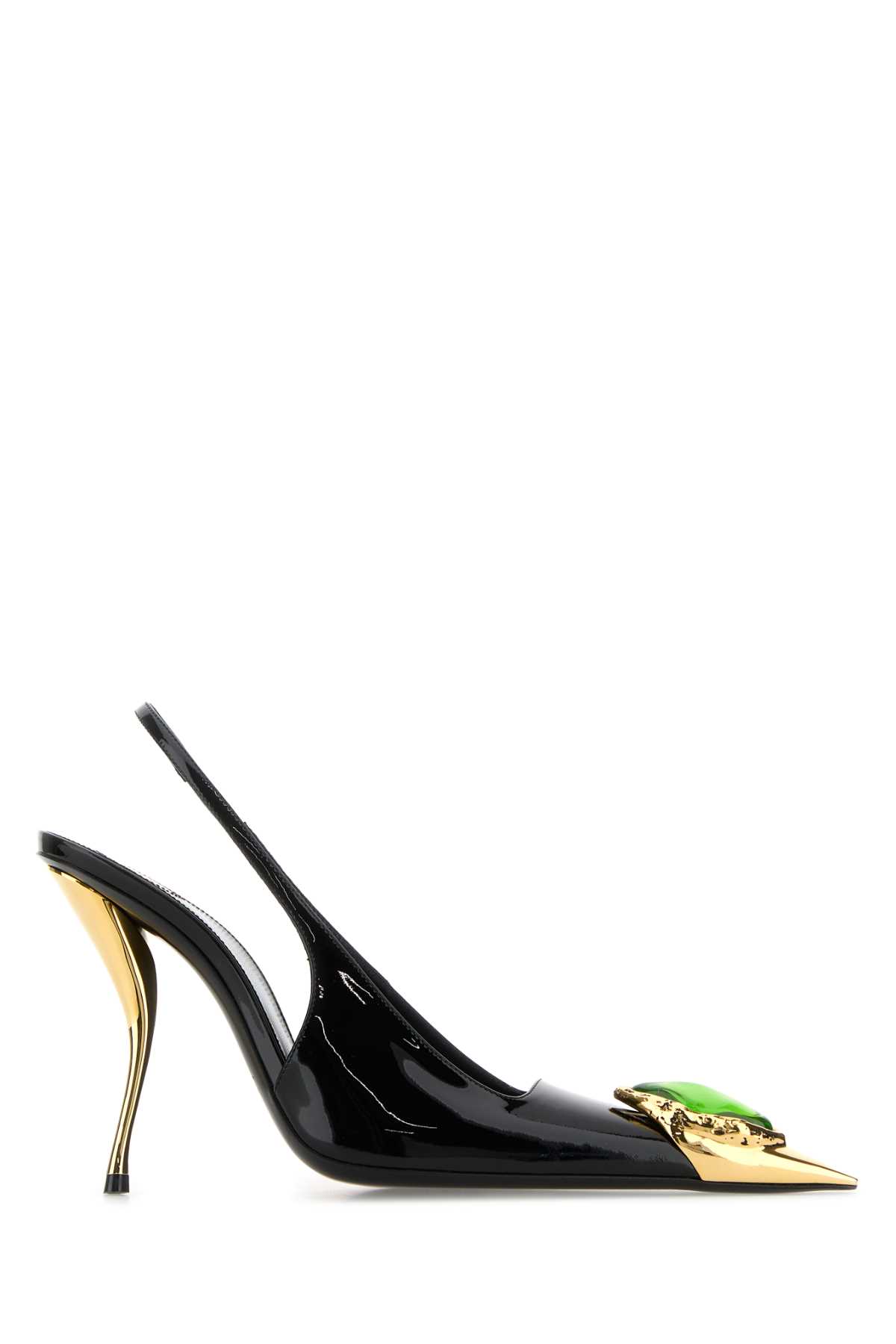 Saint Laurent Black Leather Loulou Pumps
