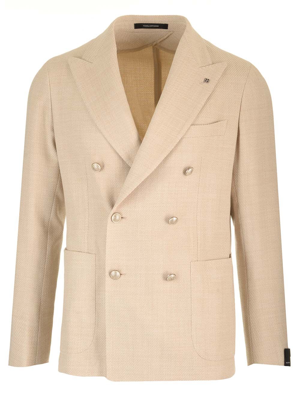 Shop Tagliatore Montecarlo Jacket In White