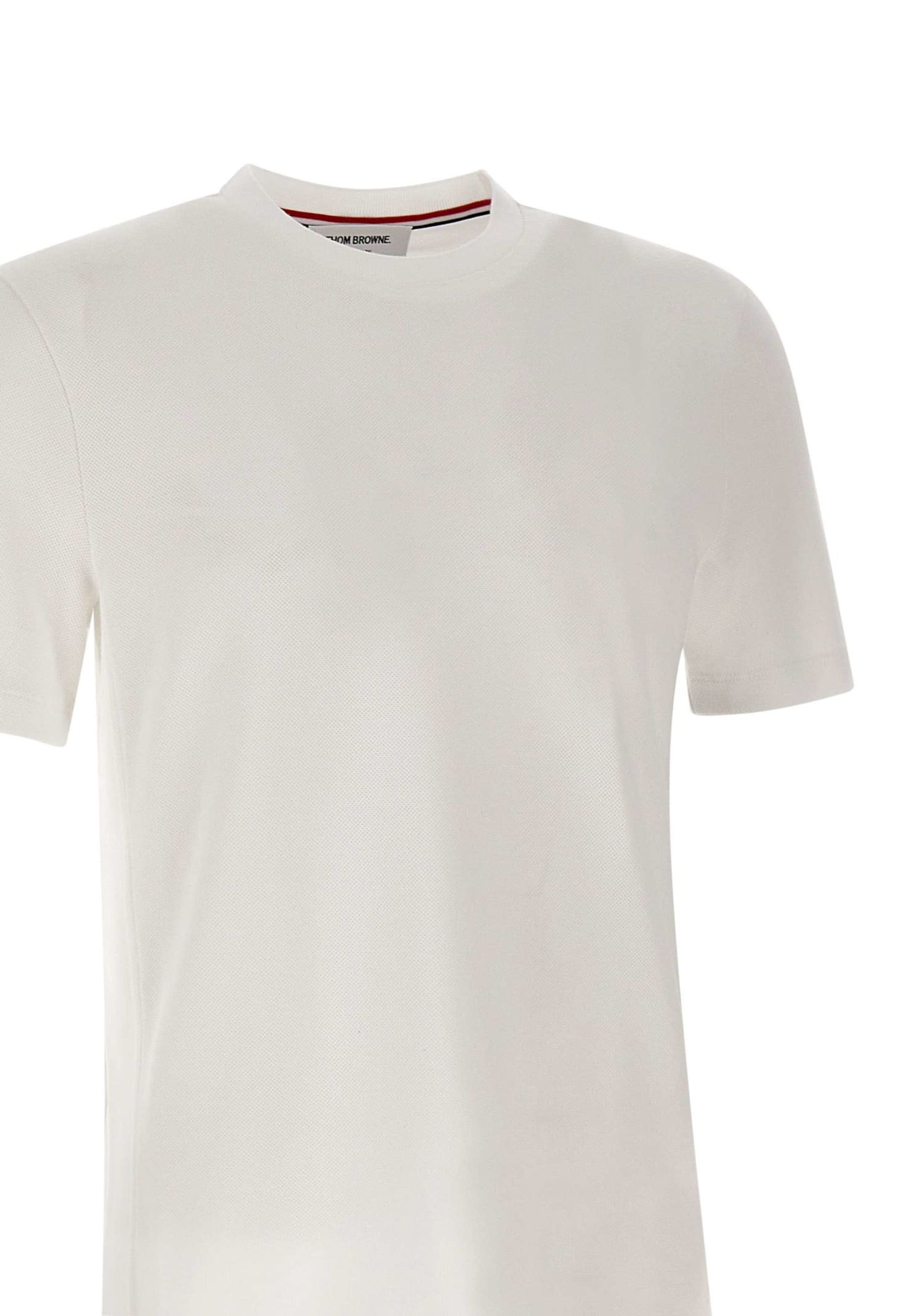 Thom Browne Short Sleeve Tee Cotton T-shirt In Neutral