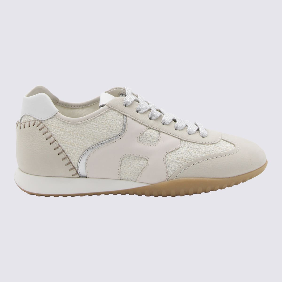 Shop Hogan White Leather Olympia-z Sneakers