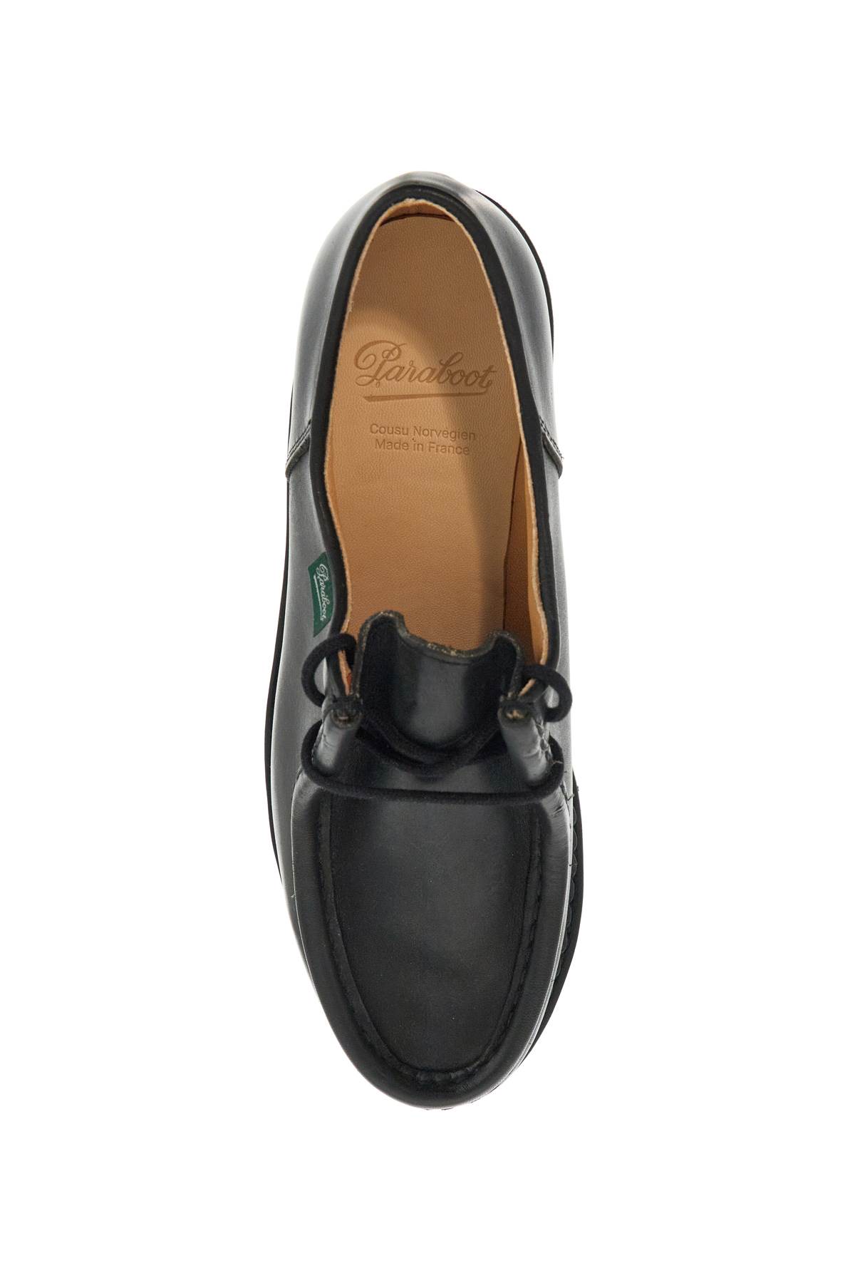 Shop Paraboot Leather Michael Derby Shoe In Noire Lis Noir (black)