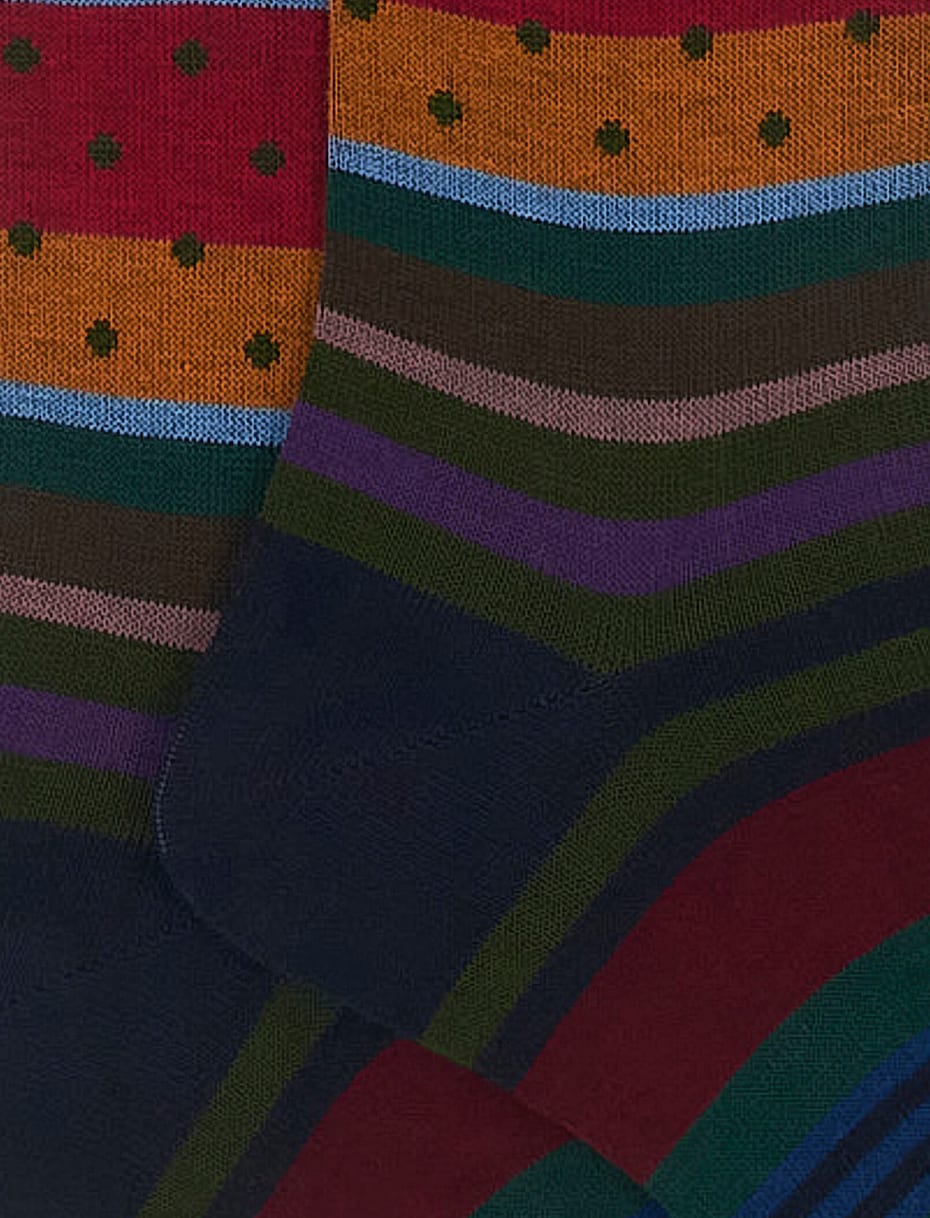 Shop Gallo Socks In Navy Muschio