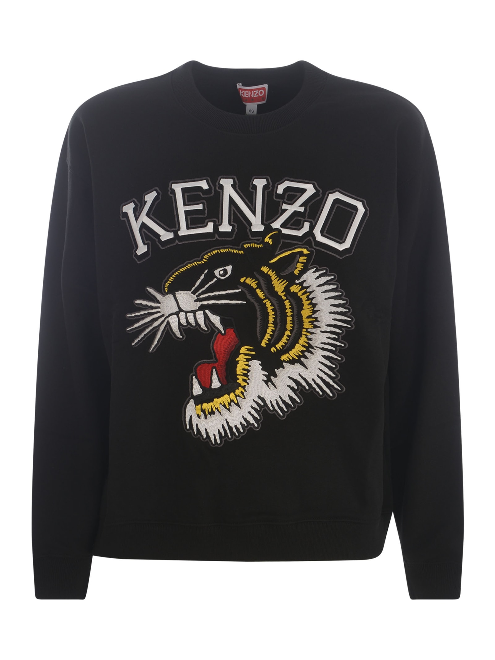 Shop Kenzo Sweatshirt  Tiger In Cotton In Nero