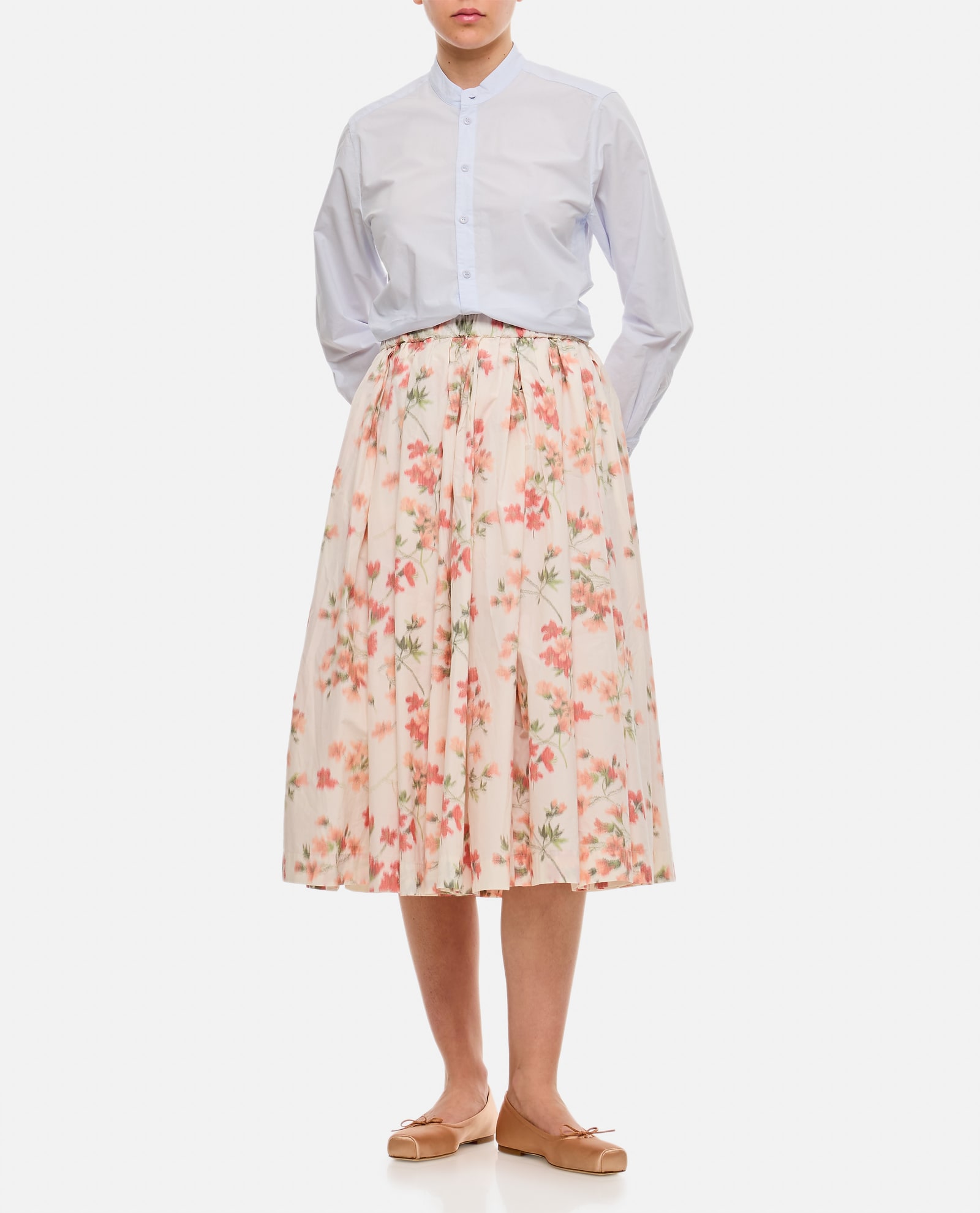 Shop Casey Casey Double Rideaux Skirt In Pink