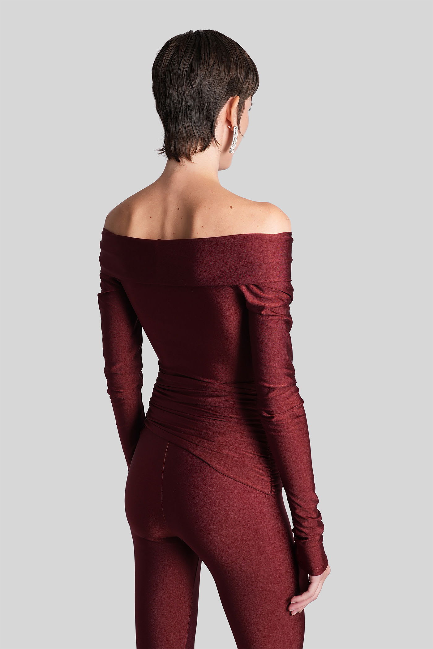 The Andamane Kendall Body In Bordeaux Polyamide In Red
