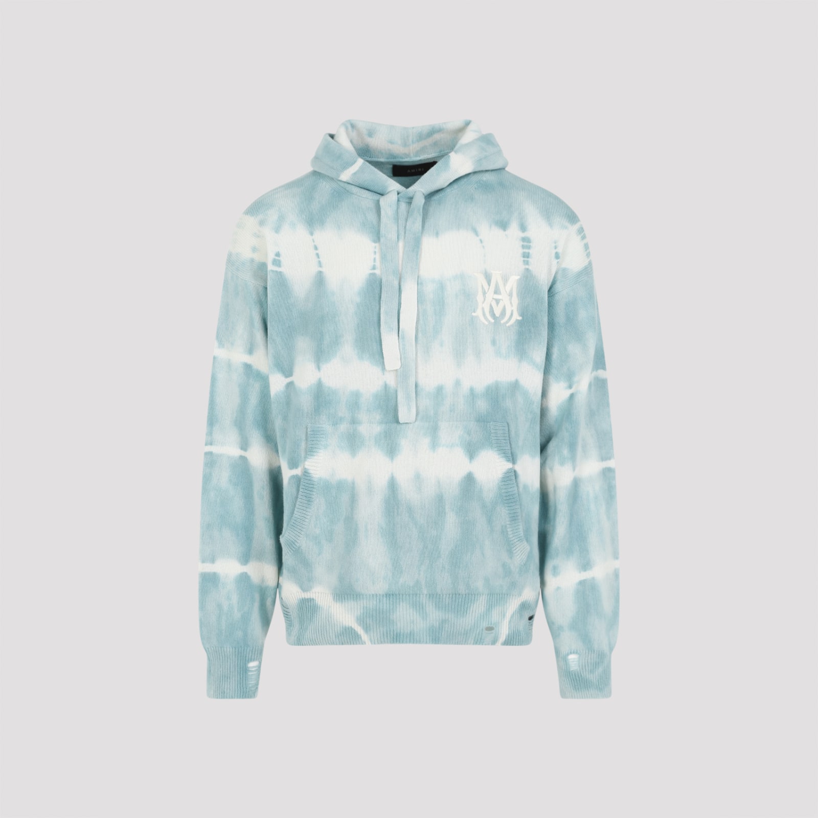 Shop Amiri Ma Tie Dye Hoodie In Sea Blue