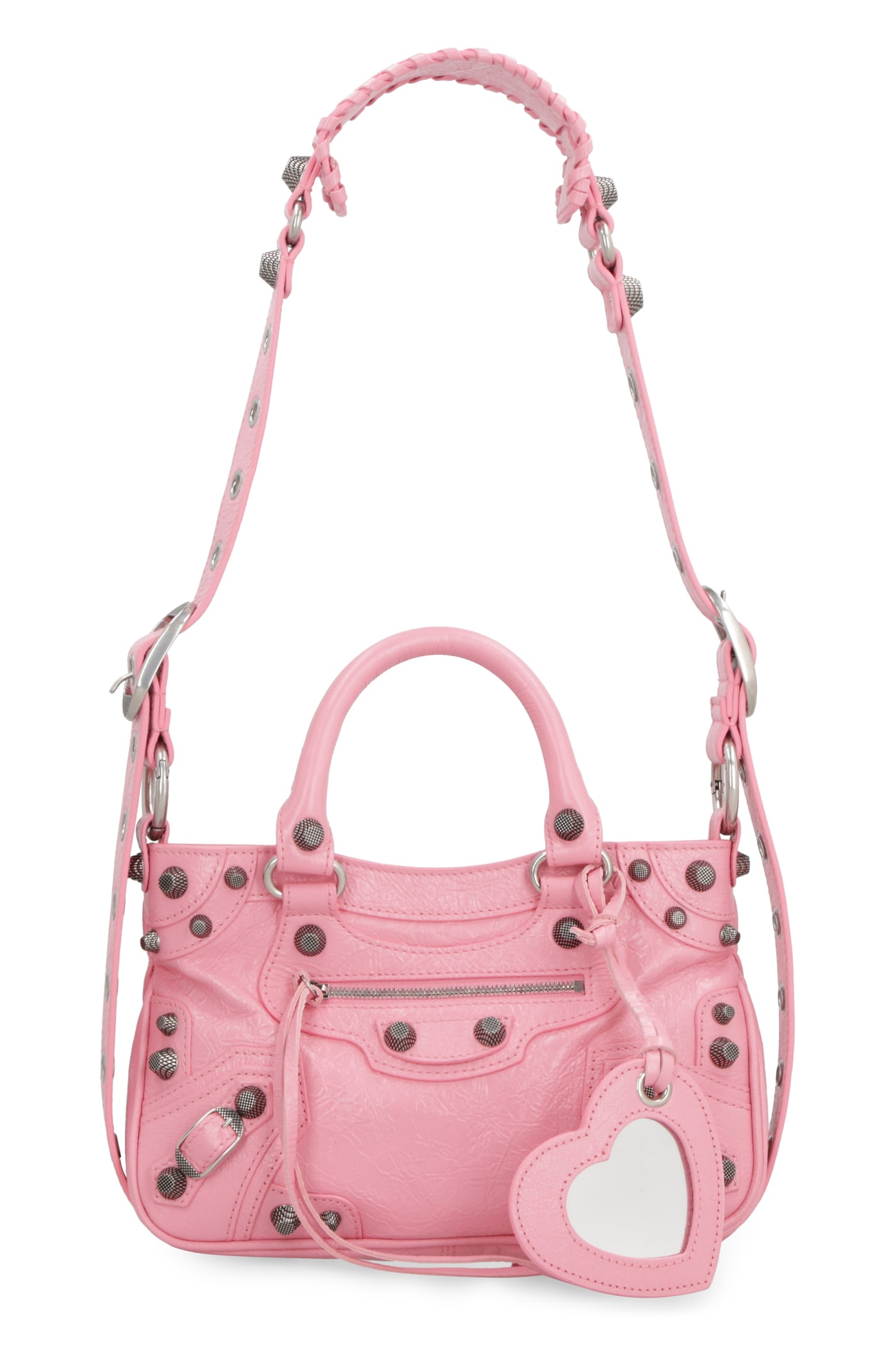 Shop Balenciaga Neo Cagole Leather Tote In Pink
