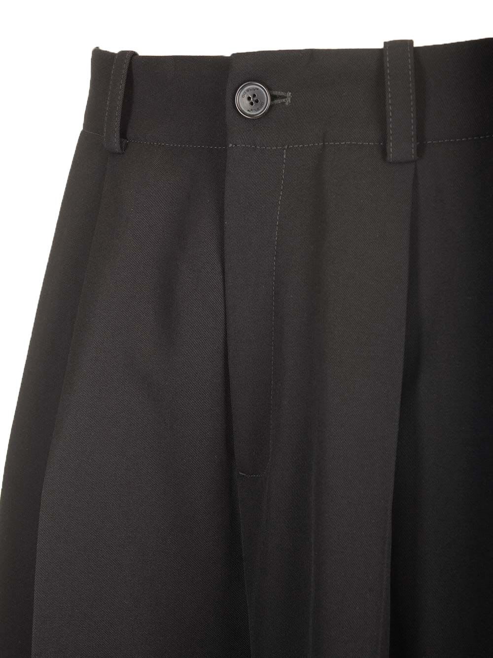 Shop Off-white Virgin Wool Trousers In Black