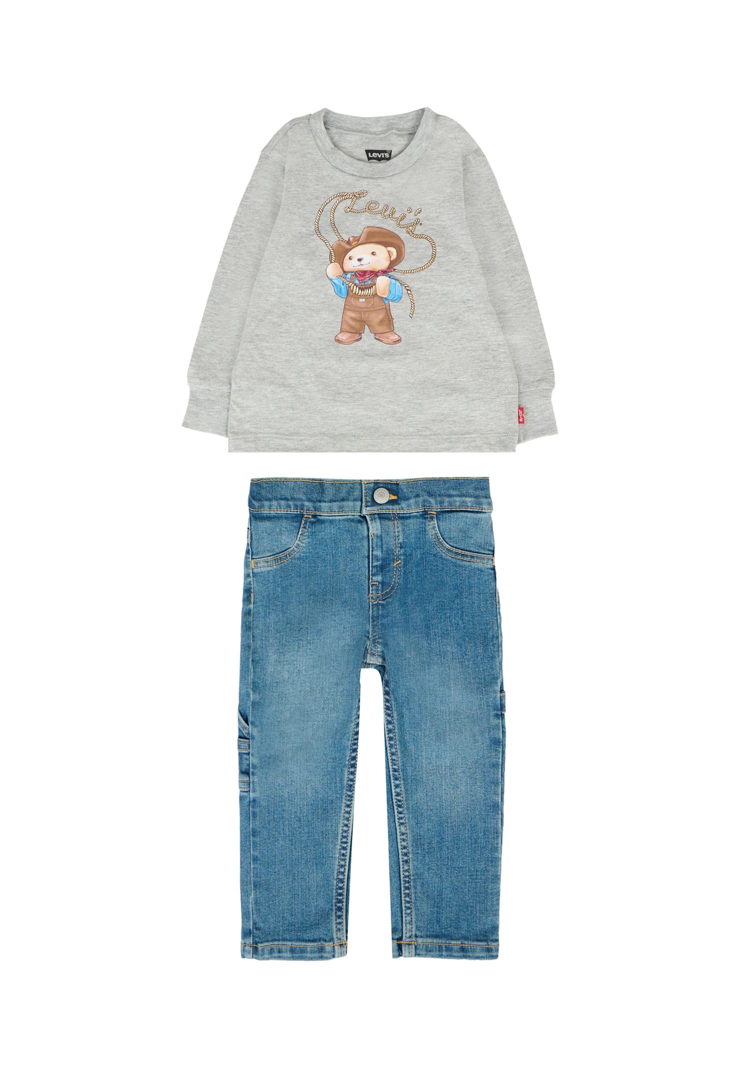Levi's Multicolor Suit For Baby Boy With Bear In Multi