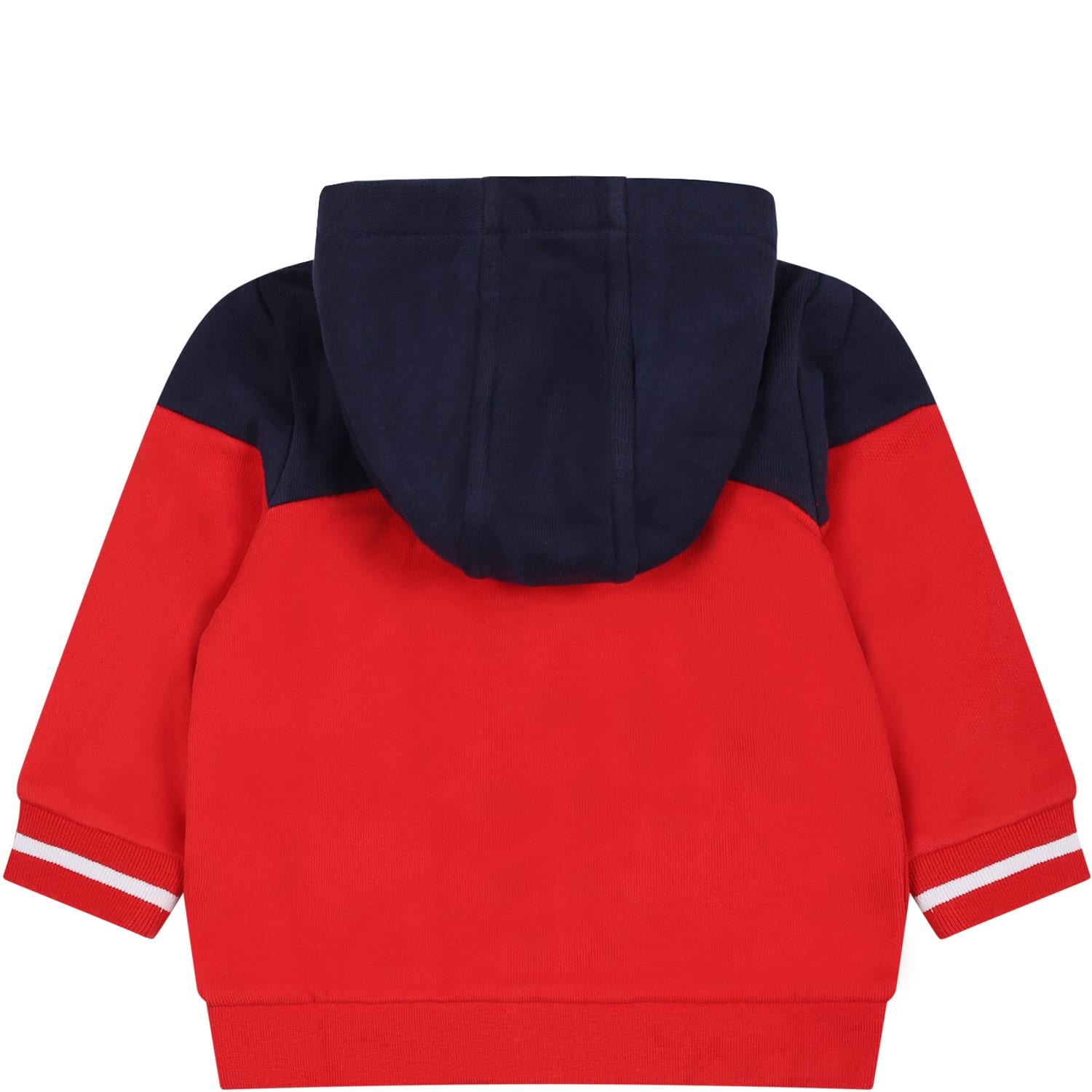 Shop Timberland Red Sweatshirt For Baby Boy With Printed Logo