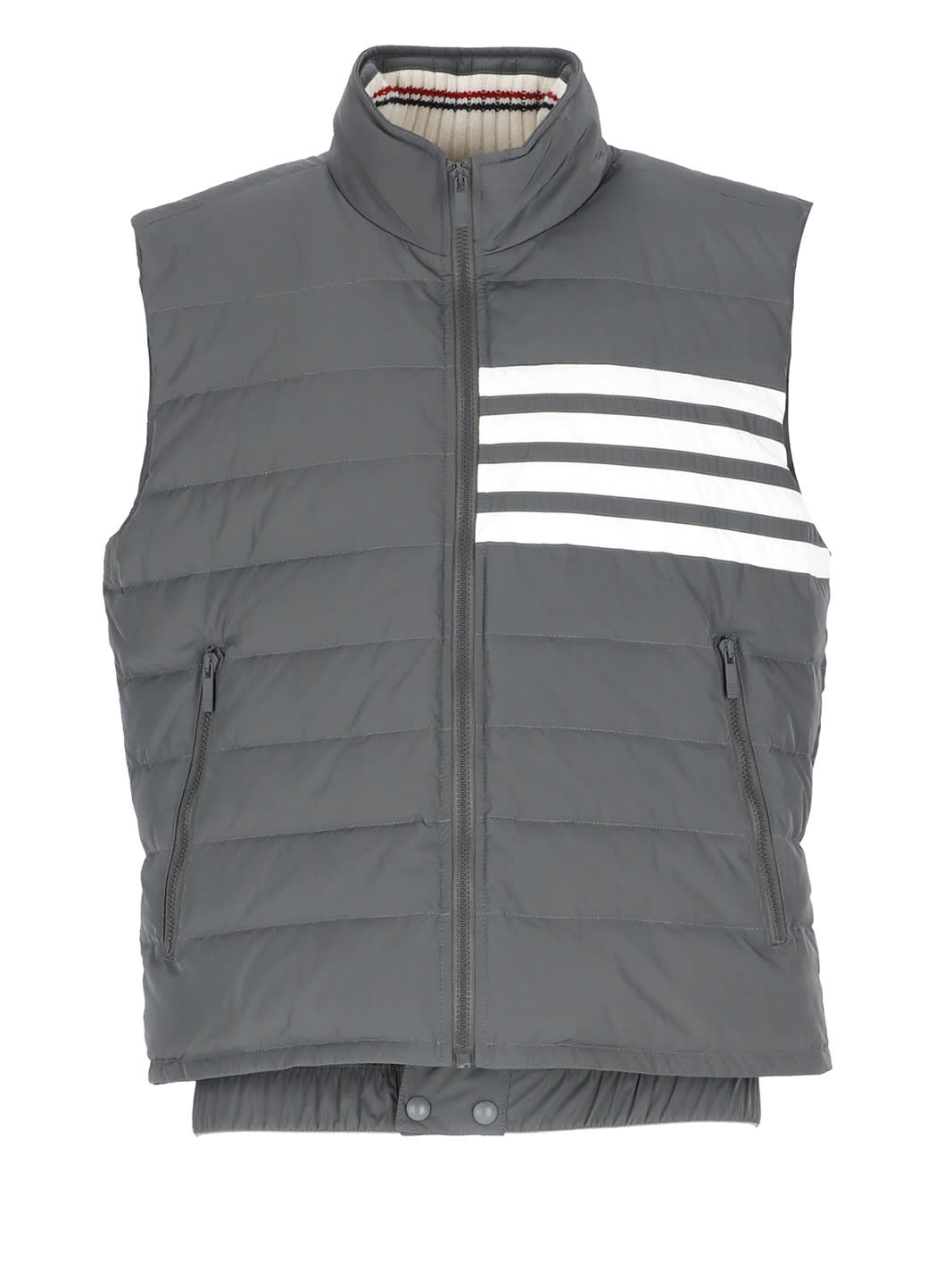 THOM BROWNE QUILTED PADDED 4 BARS GILET