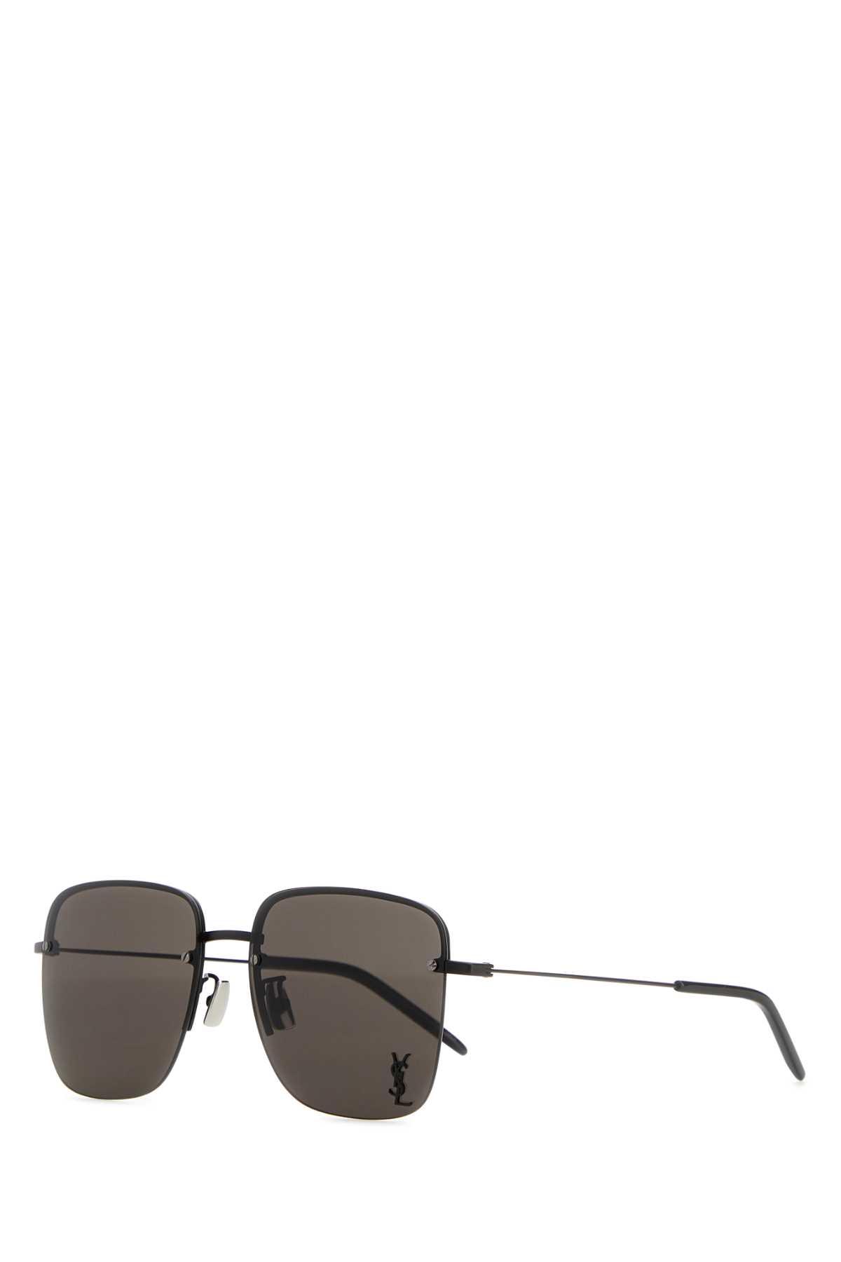 Shop Saint Laurent Black Metal Sl 312 Sunglasses In Blackblackblack