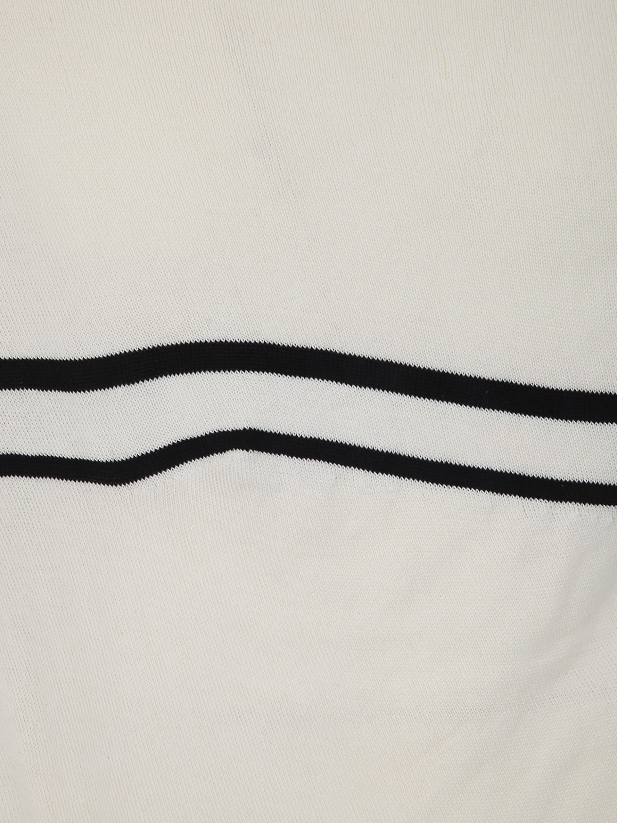 Shop Md75 Striped Round Neck Pullover In White Black