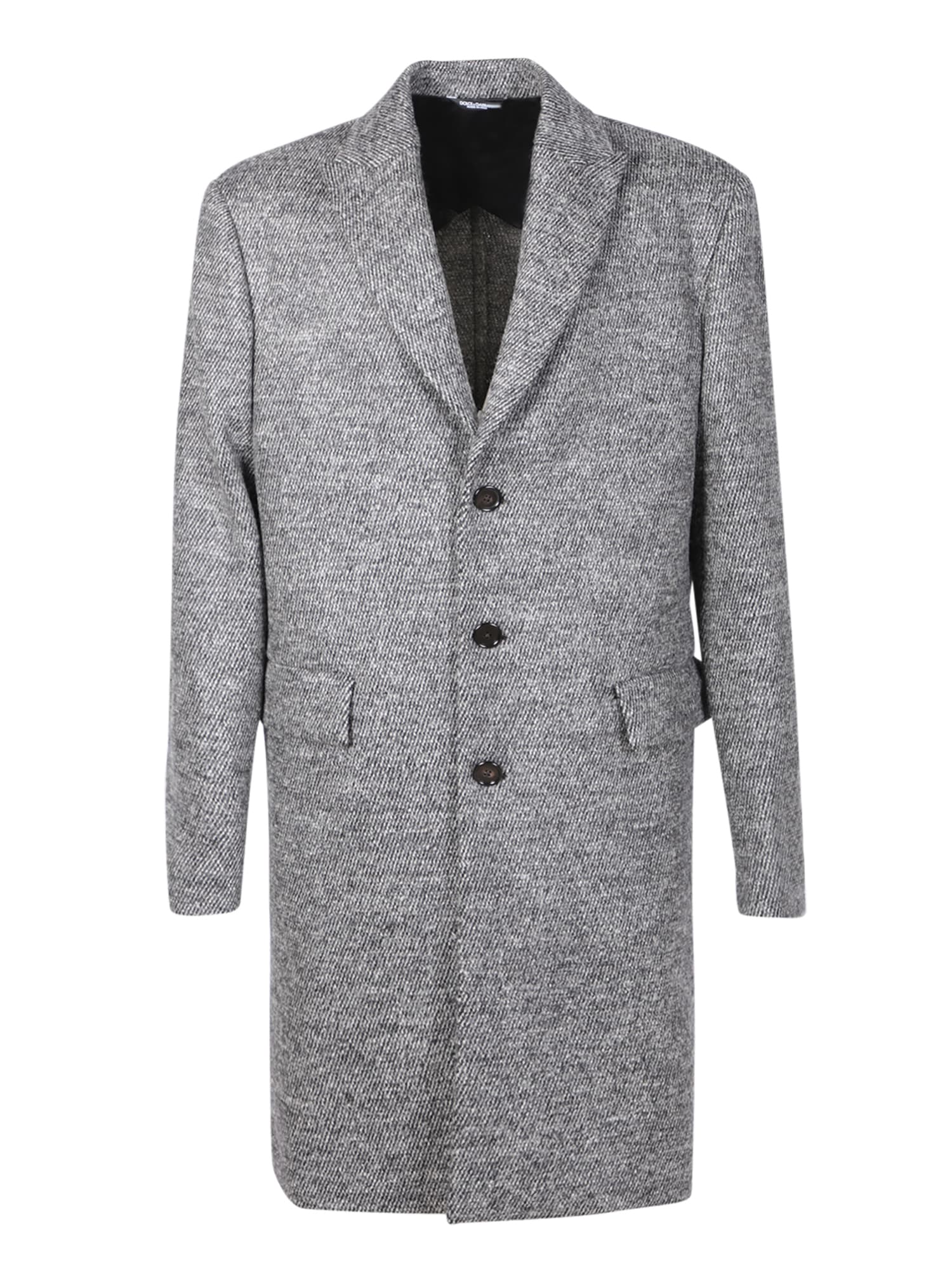 Shop Dolce & Gabbana Re-edition 1997 Coat In Grey