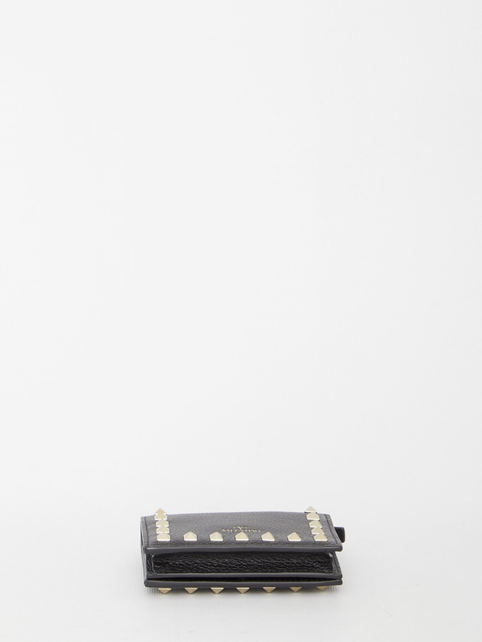 Shop Valentino Rockstud Wallet In Black