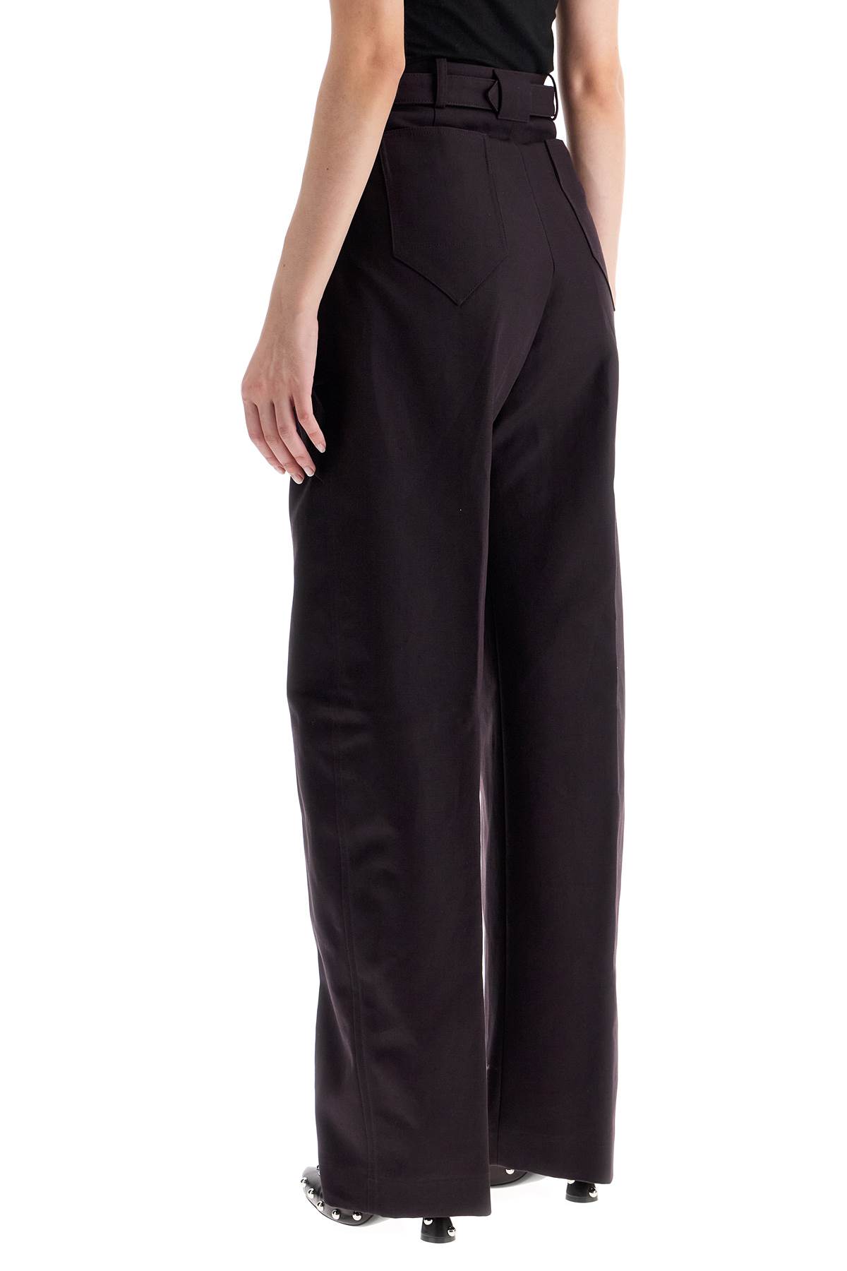 Shop Lanvin Balloon Canvas Pants For A In Encre Japonaise (purple)