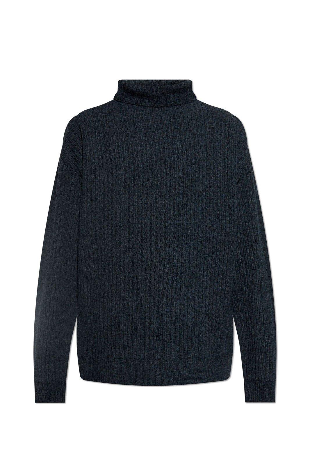 Shop Lemaire Felted Roll Neck Jumper In Blue