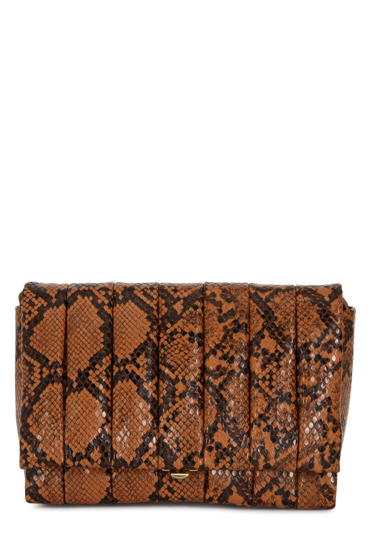 Shop Themoirè Borse Clutch In Cappuccino