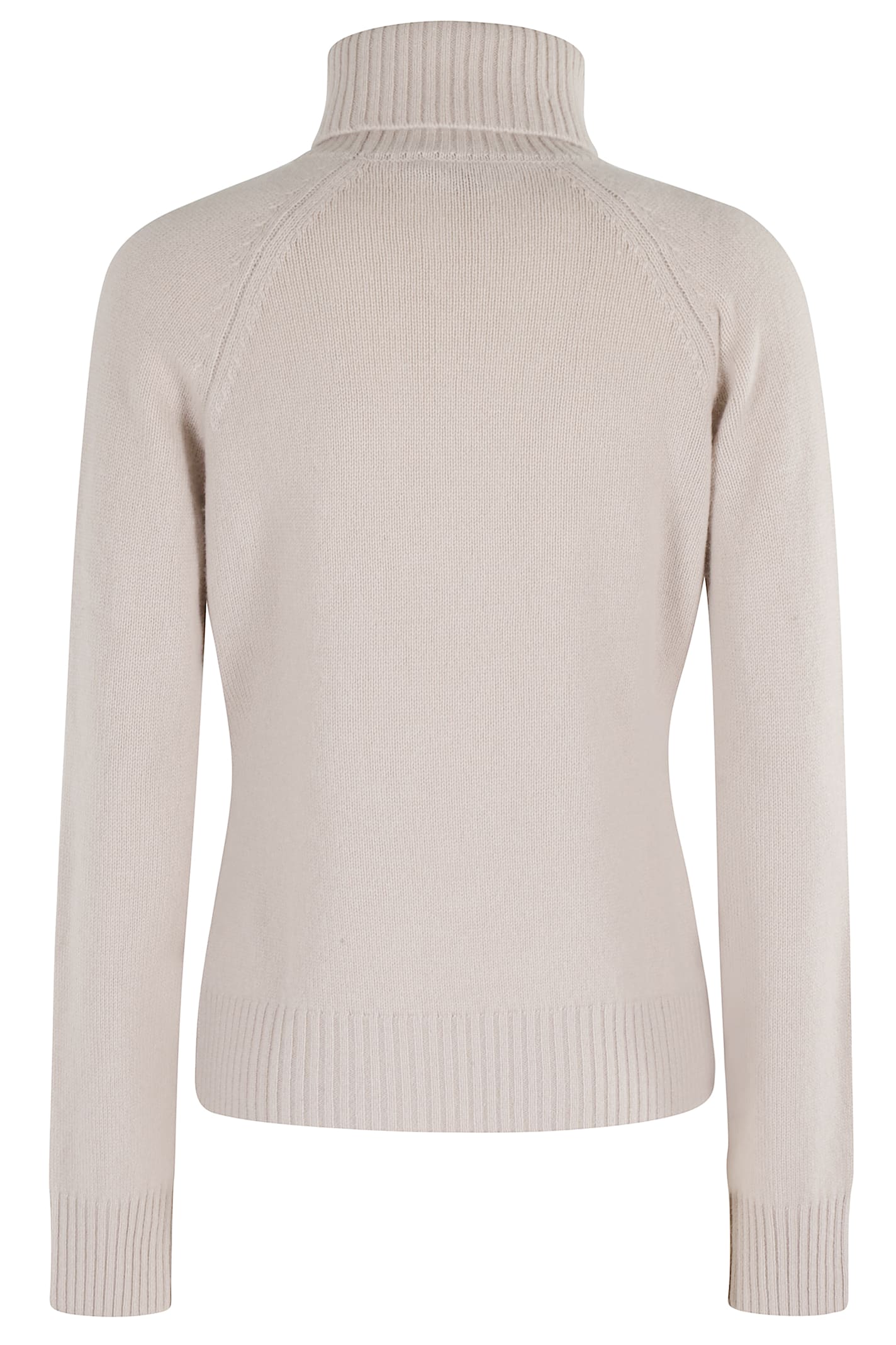 Seventy Fitted Long-sleeve Cashmere Sweater With High Collar In Neutral