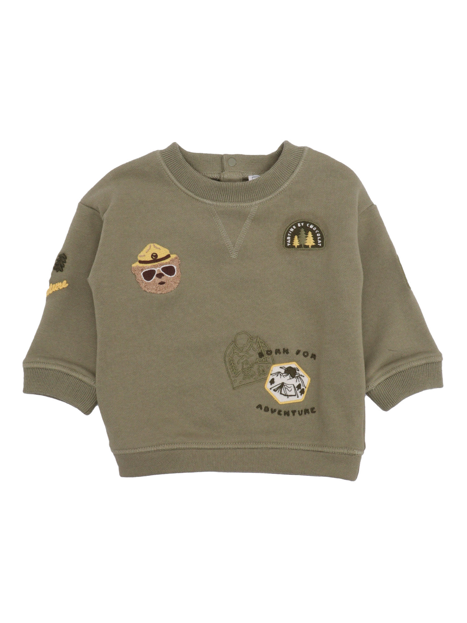 Tartine Et Chocolat Kids' Sweater In Green