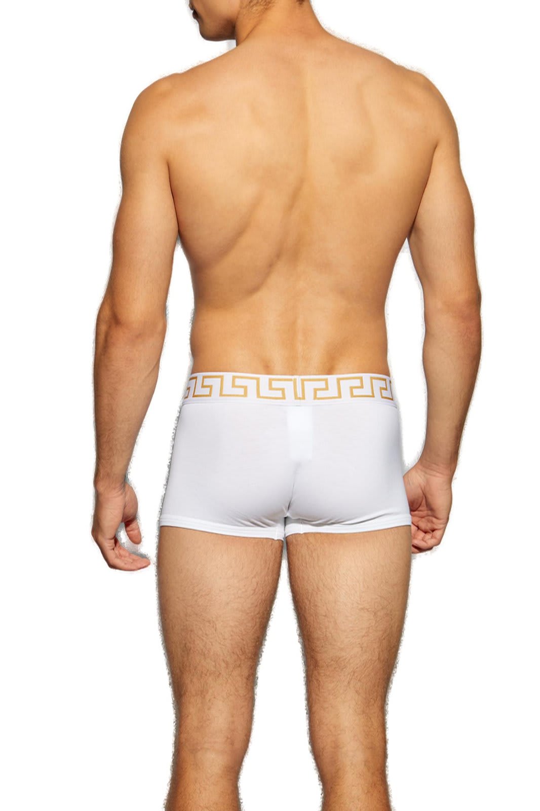 Shop Versace Greca-border Three-pack Boxer Briefs In White