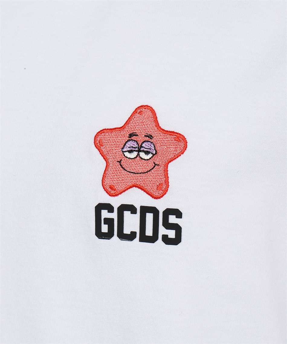 Gcds Star-patch Logo-print T-shirt In White