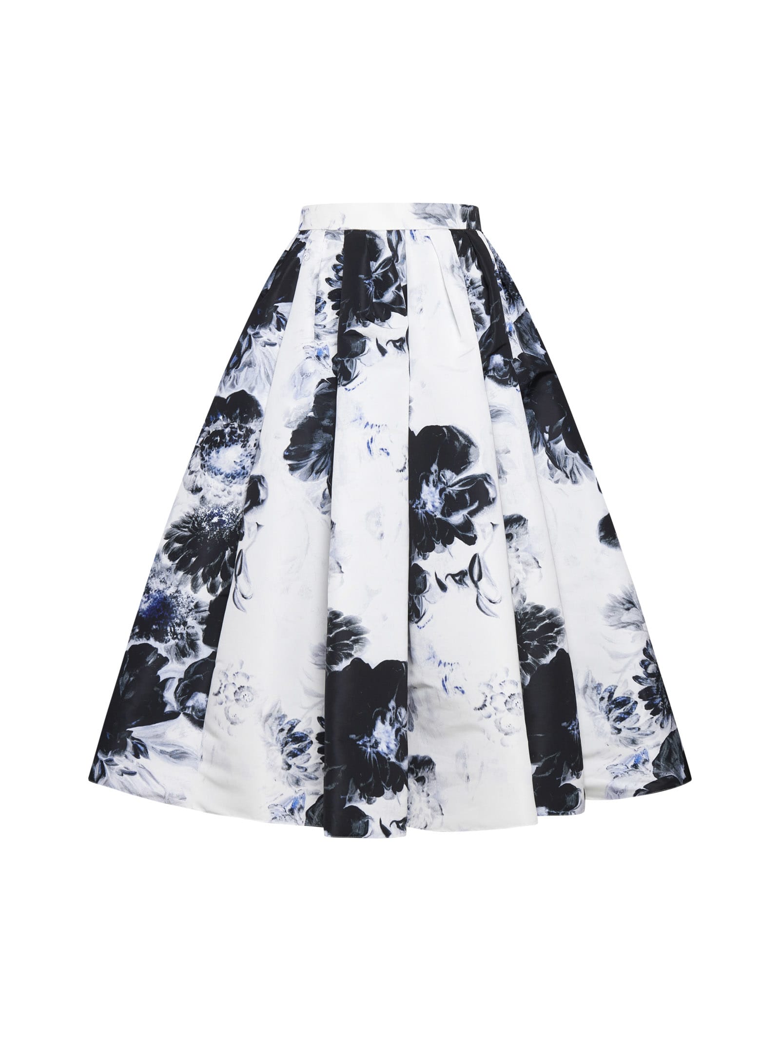 Chiaroscuro Pleated Midi Skirt