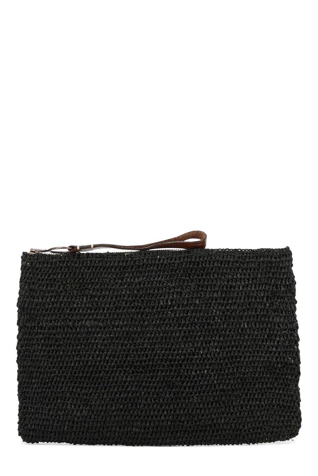 Ampy Woven Zipped Clutch Bag