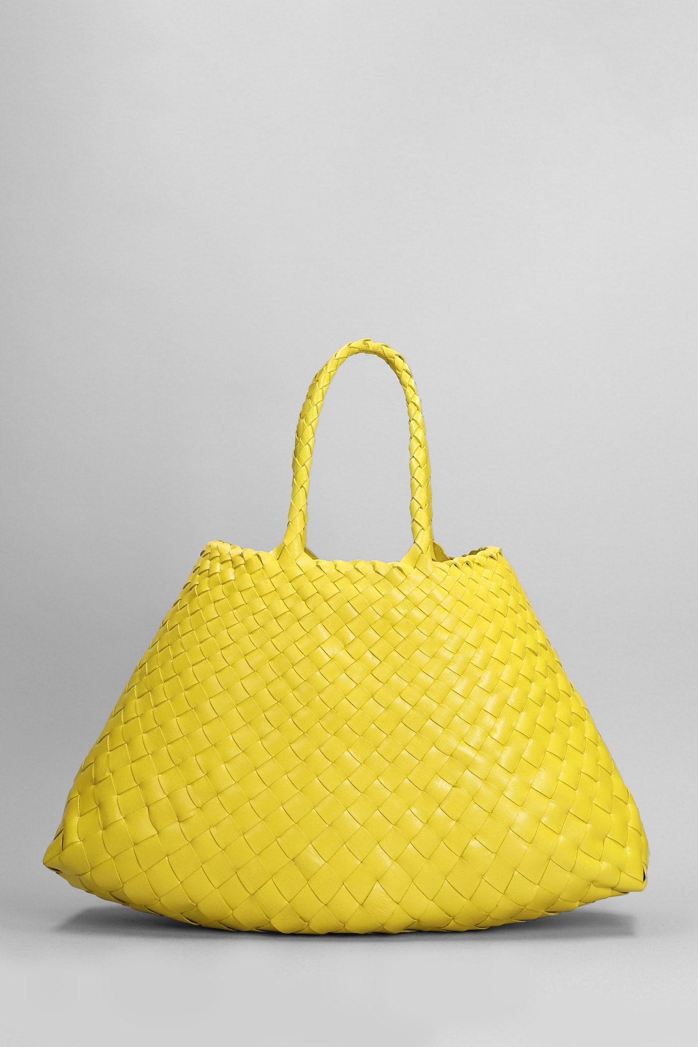 Santa Croce Small Tote In Yellow Leather