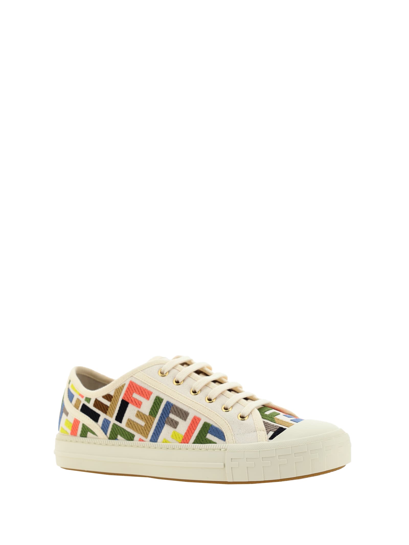 Shop Fendi Domino Sneakers In Multicolour